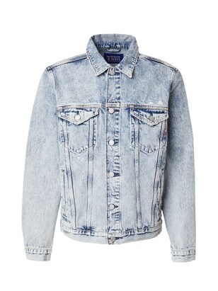 Scotch & Soda Tussenjas Blauw denim