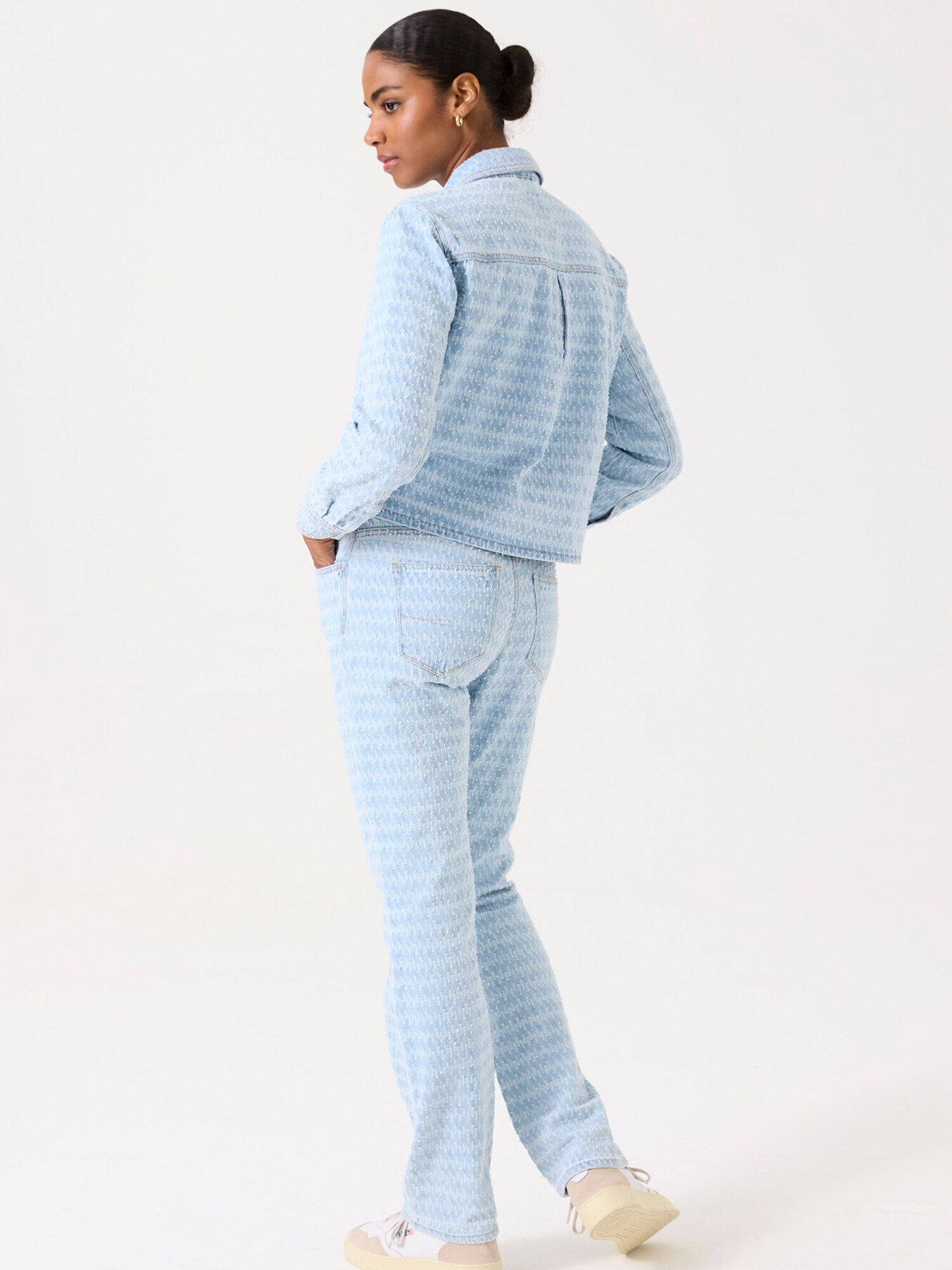 GARCIA Džínsy 'Celia' modrá denim / biela (obrázok 3)