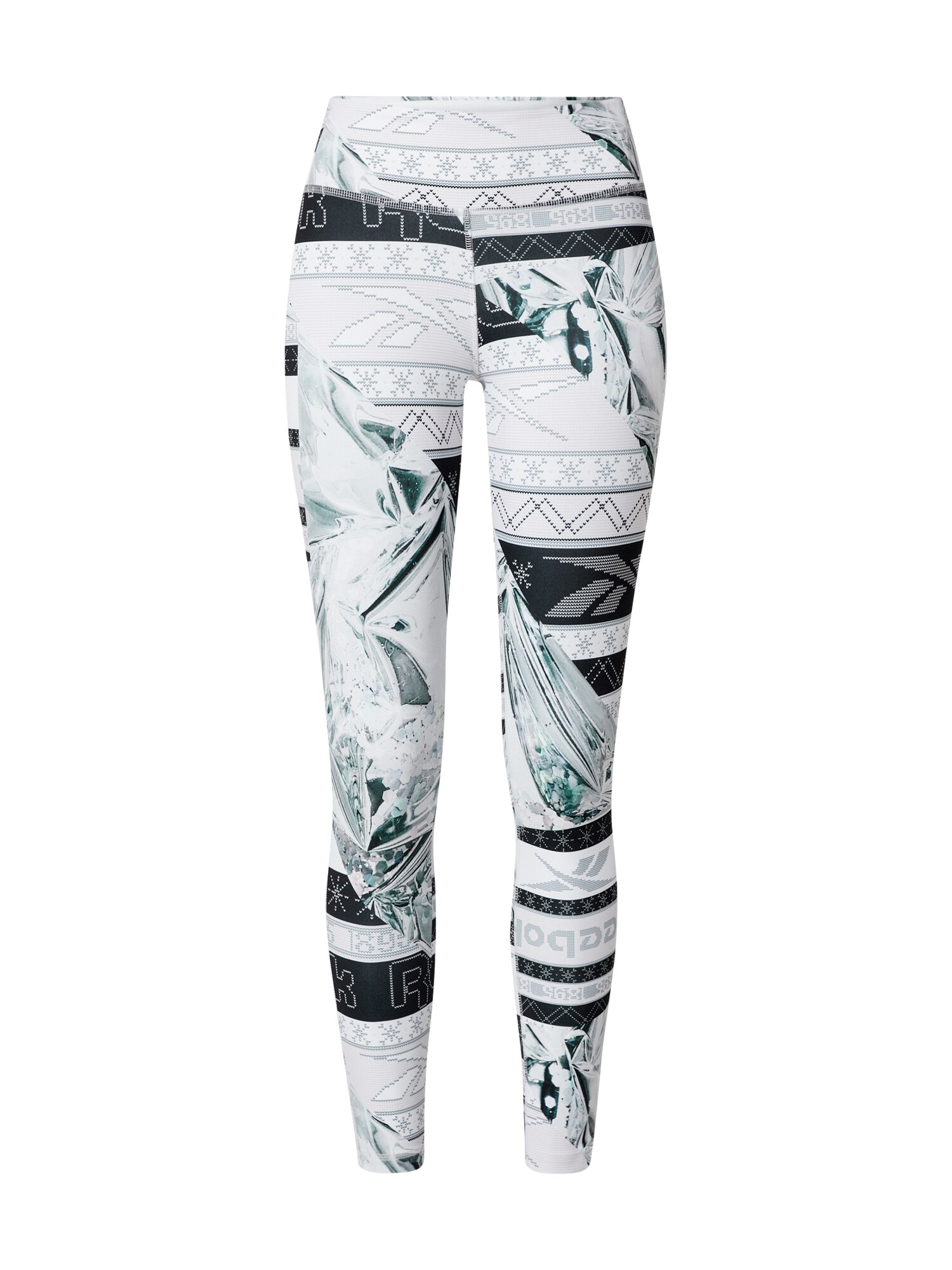 REEBOK Sportinės kelnės  pastelinė rožinė / juoda / šviesiai žalia