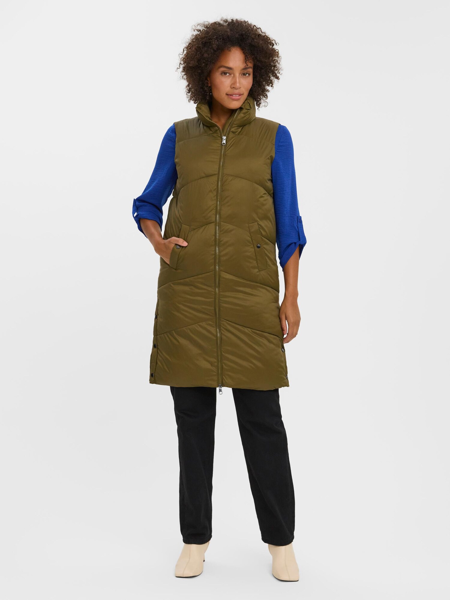 VERO MODA Mellény 'Uppsala'  khaki termék 2. képe