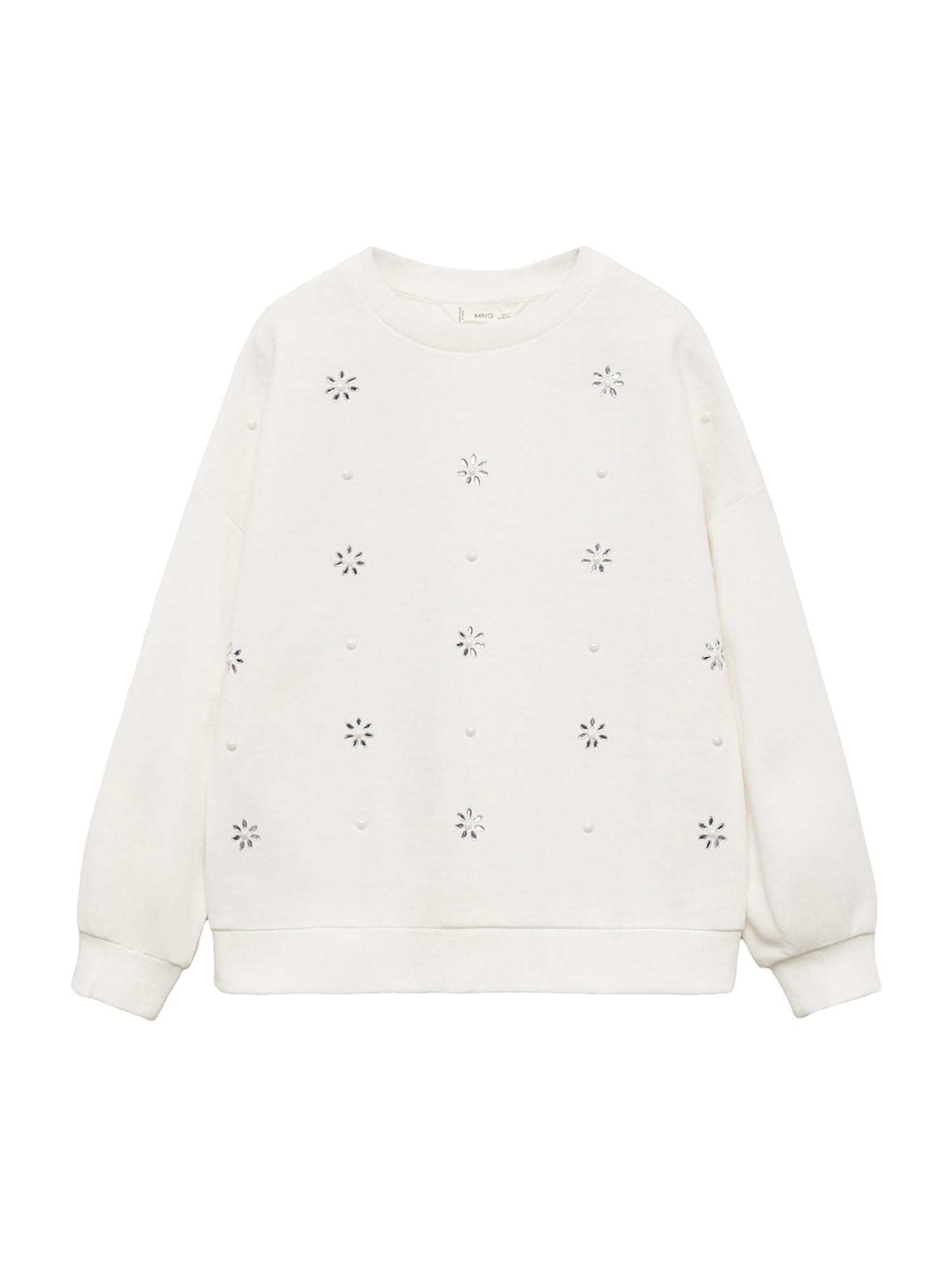 MANGO KIDS Tréning póló 'PEARLS'  piszkosfehér akciós termékkép 1