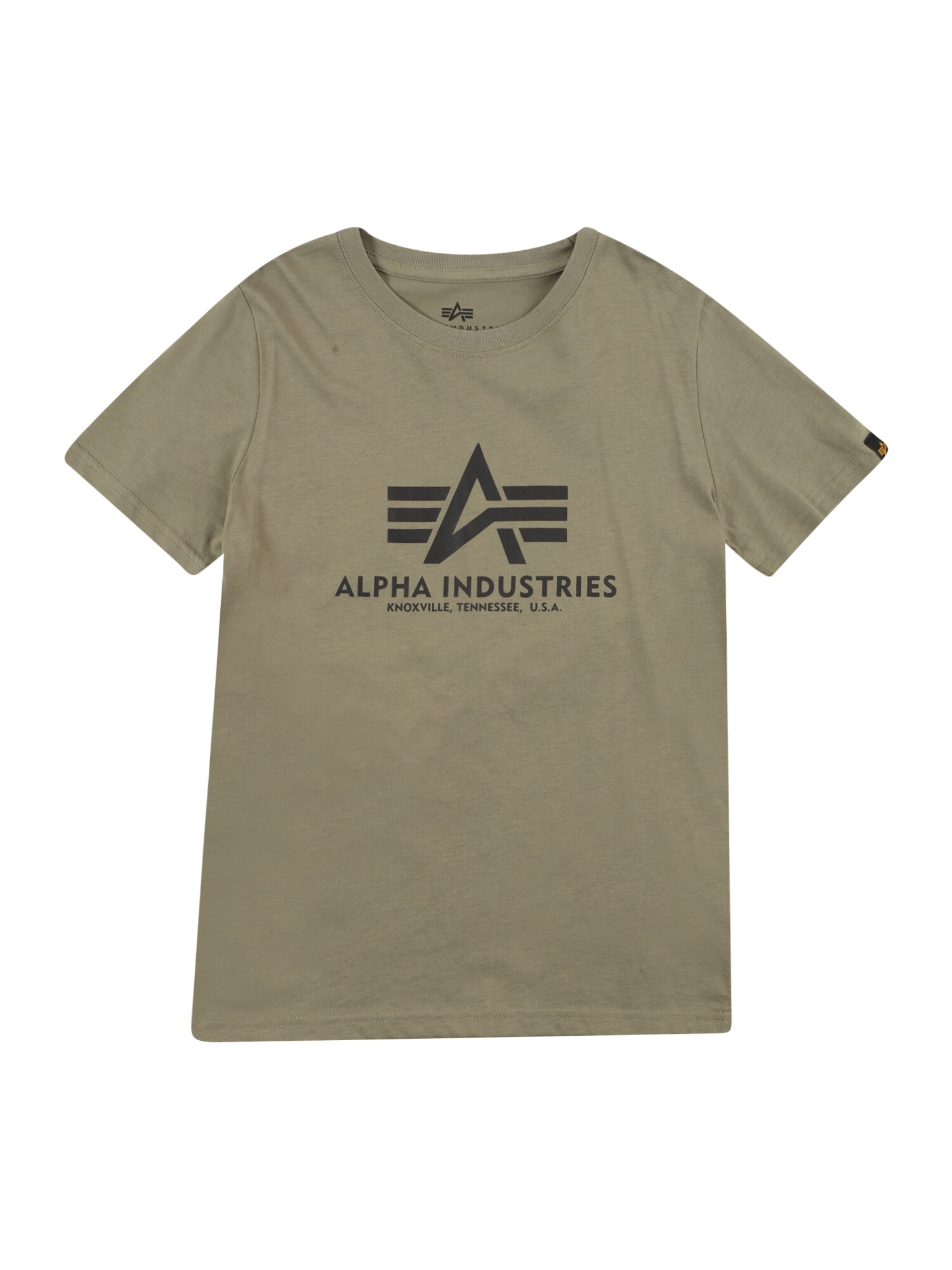 ALPHA INDUSTRIES Tricou  oliv / negru
