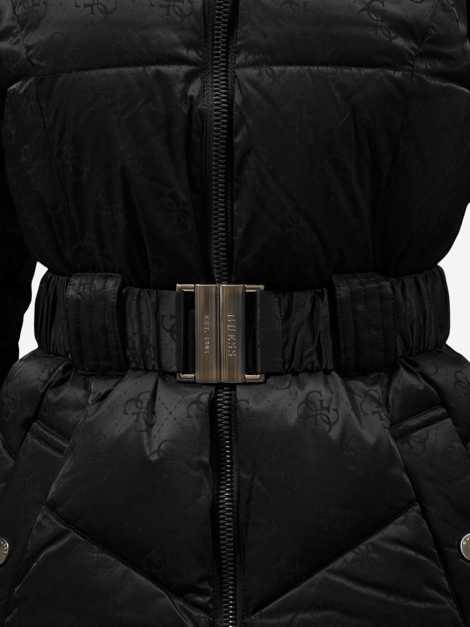GUESS Chaqueta de invierno 'NEW IMMA LOGO MIDI P W6BL50 W4144'  negro – imagen 4