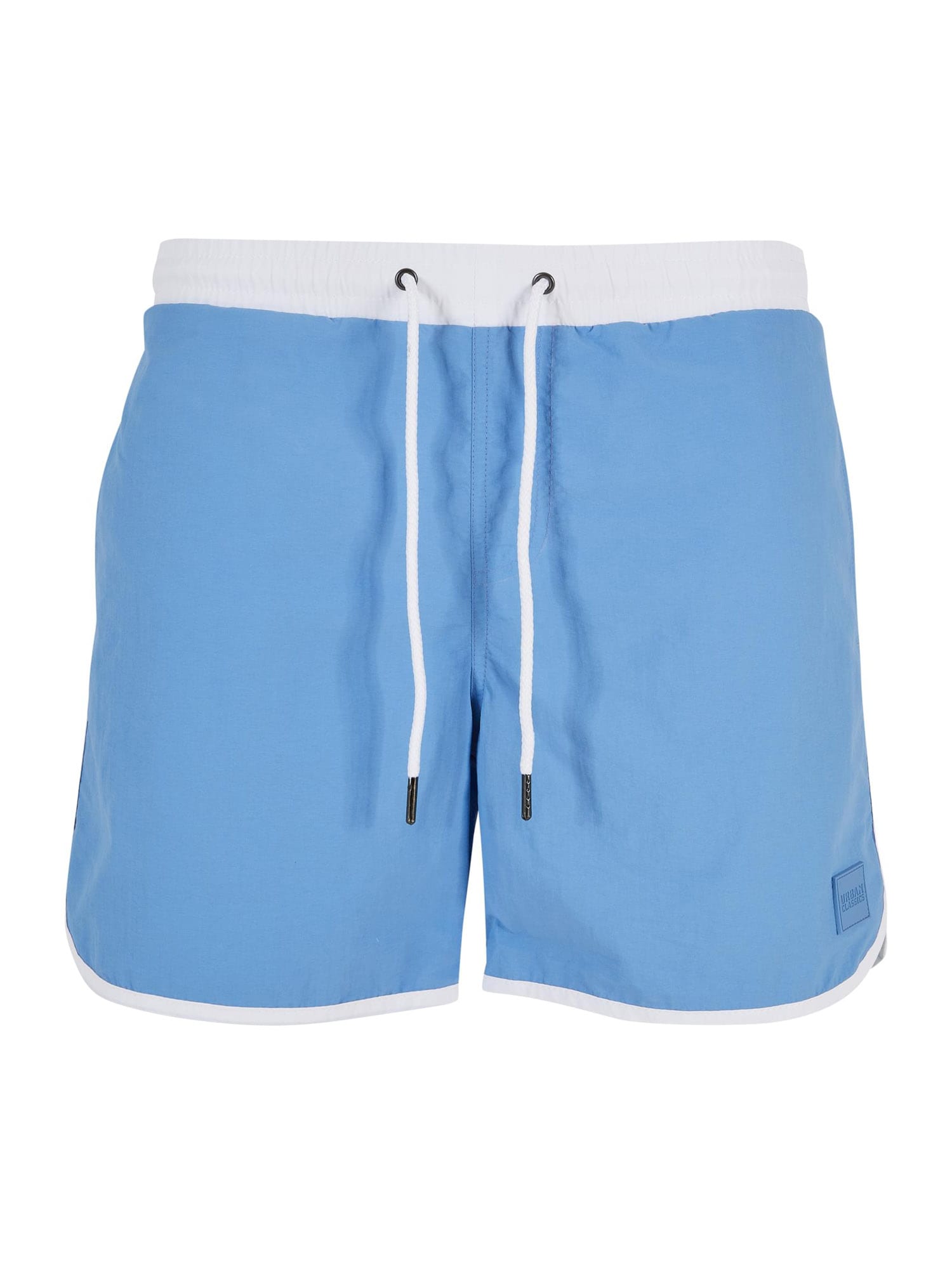 Urban Classics Kratke kopalne hlače  svetlo modra / bela