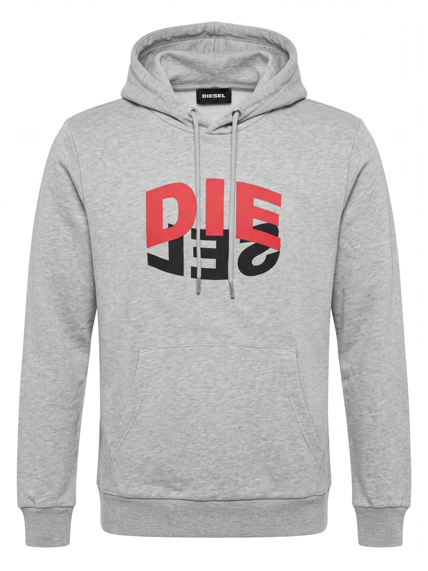 DIESEL Sweater majica 'S-GIRK-HOOD-N1' siva