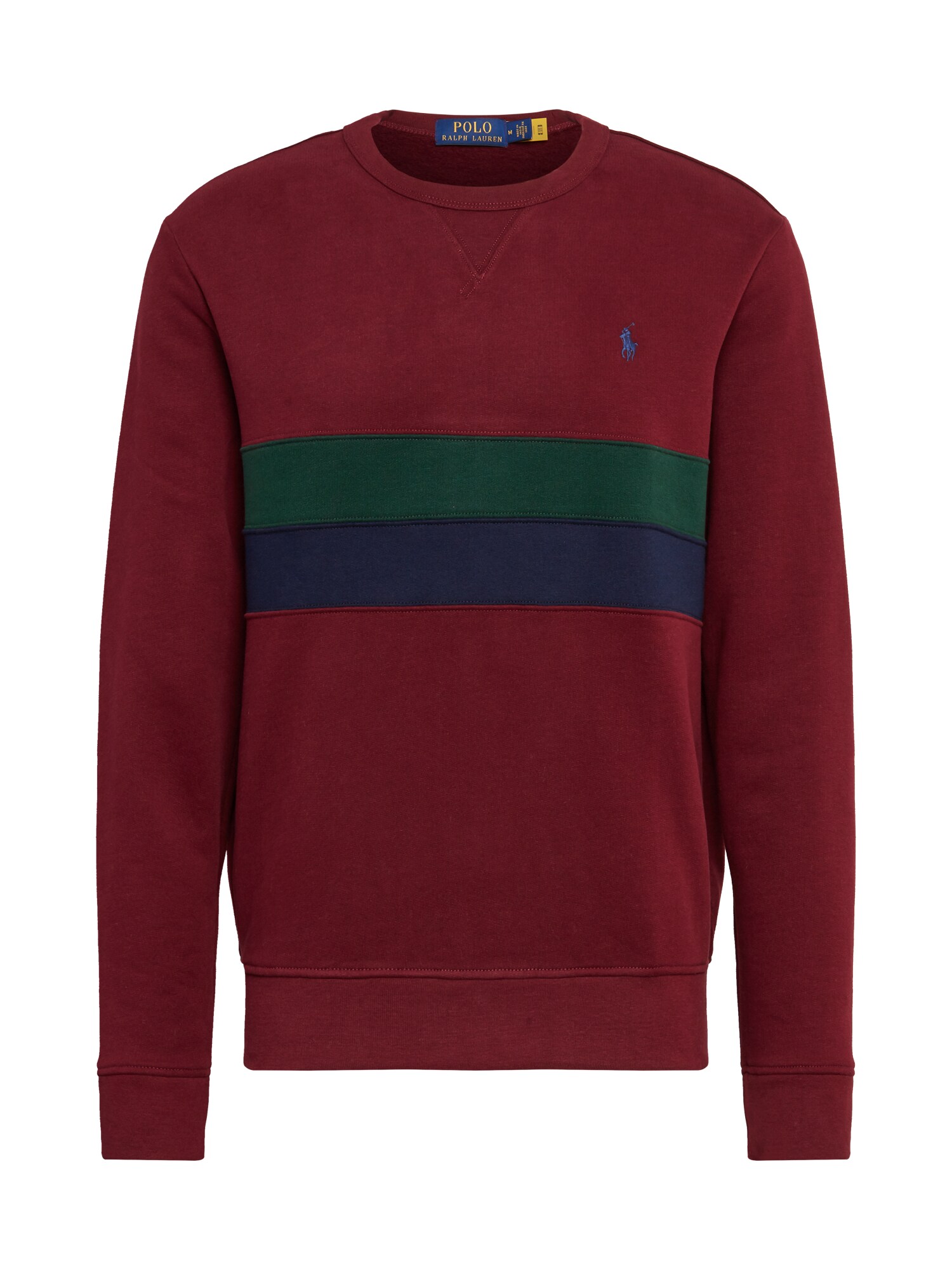 POLO RALPH LAUREN Megztinis be užsegimo  vyno raudona spalva / tamsiai žalia / tamsiai mėlyna