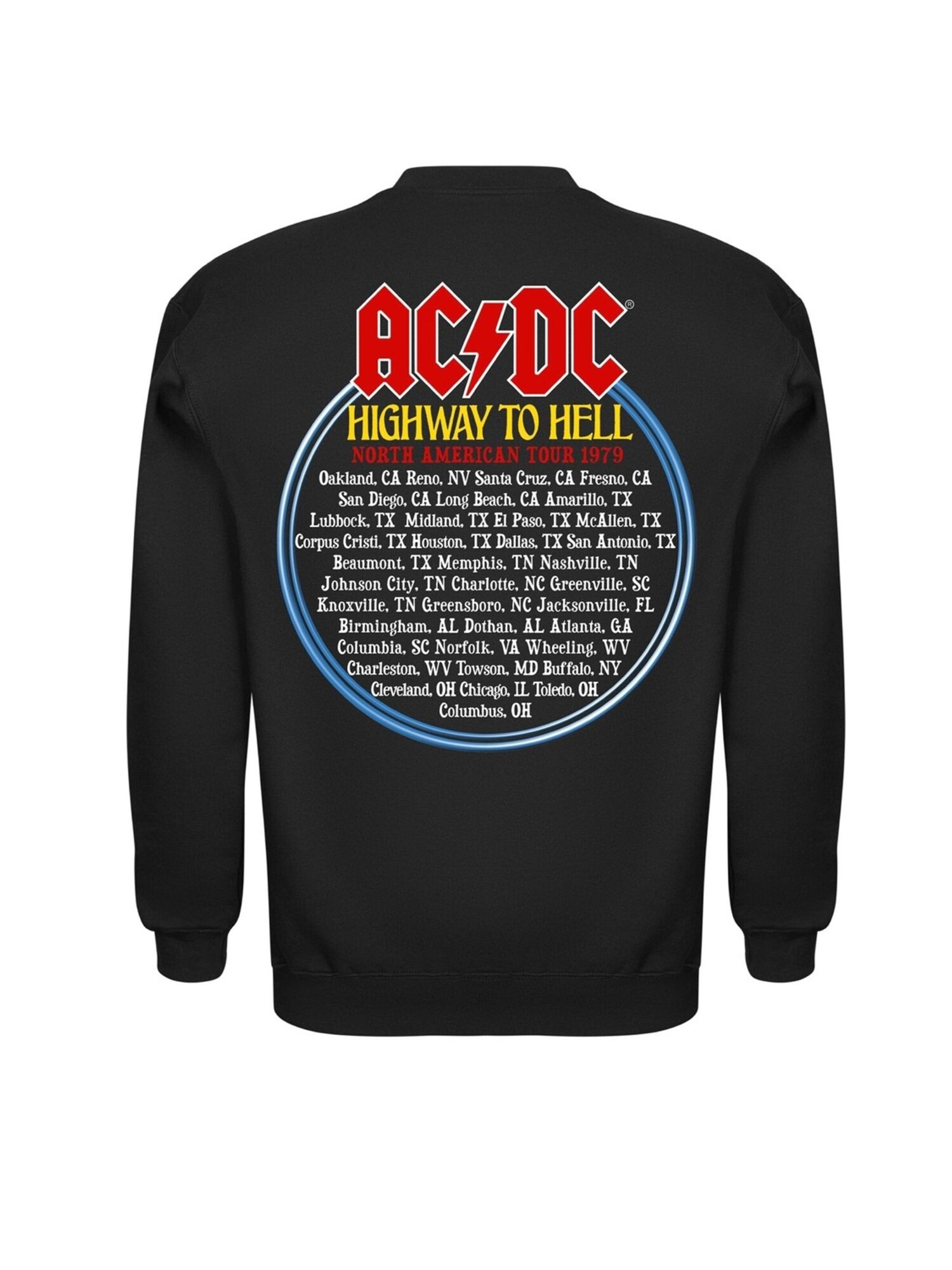 AC/DC Sudadera 'Ac/dc Highway to Hell North America Tour 1980 Sweatshirt Sweatshirt' negro – imagen 2