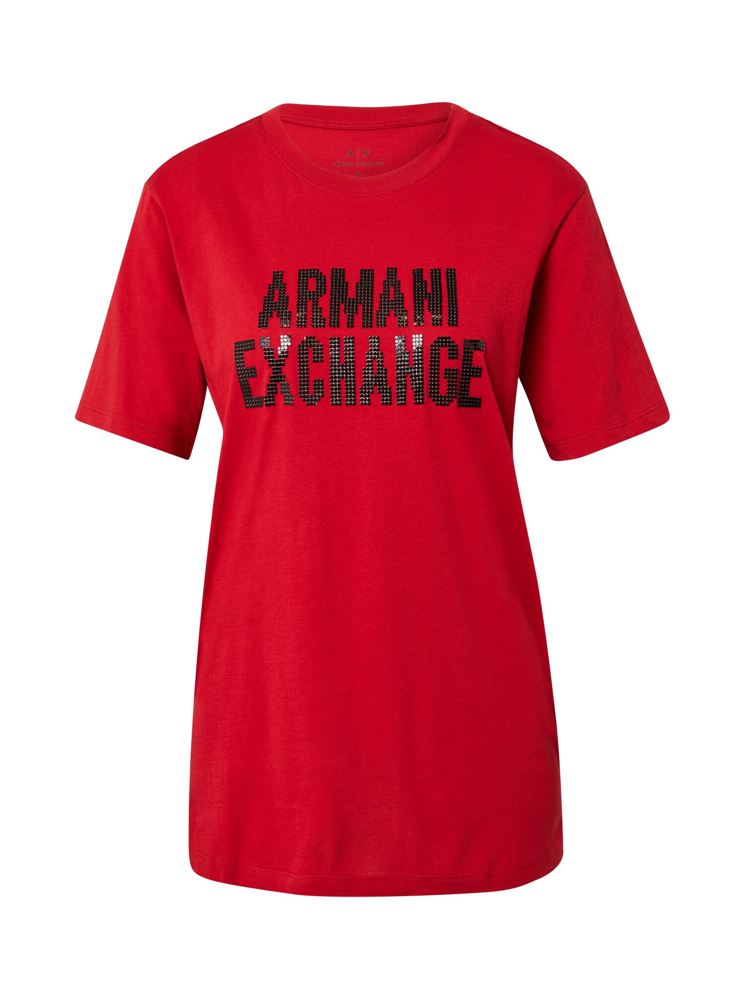 ARMANI EXCHANGE Marškinėliai '6 HYTMA'  juoda / raudona