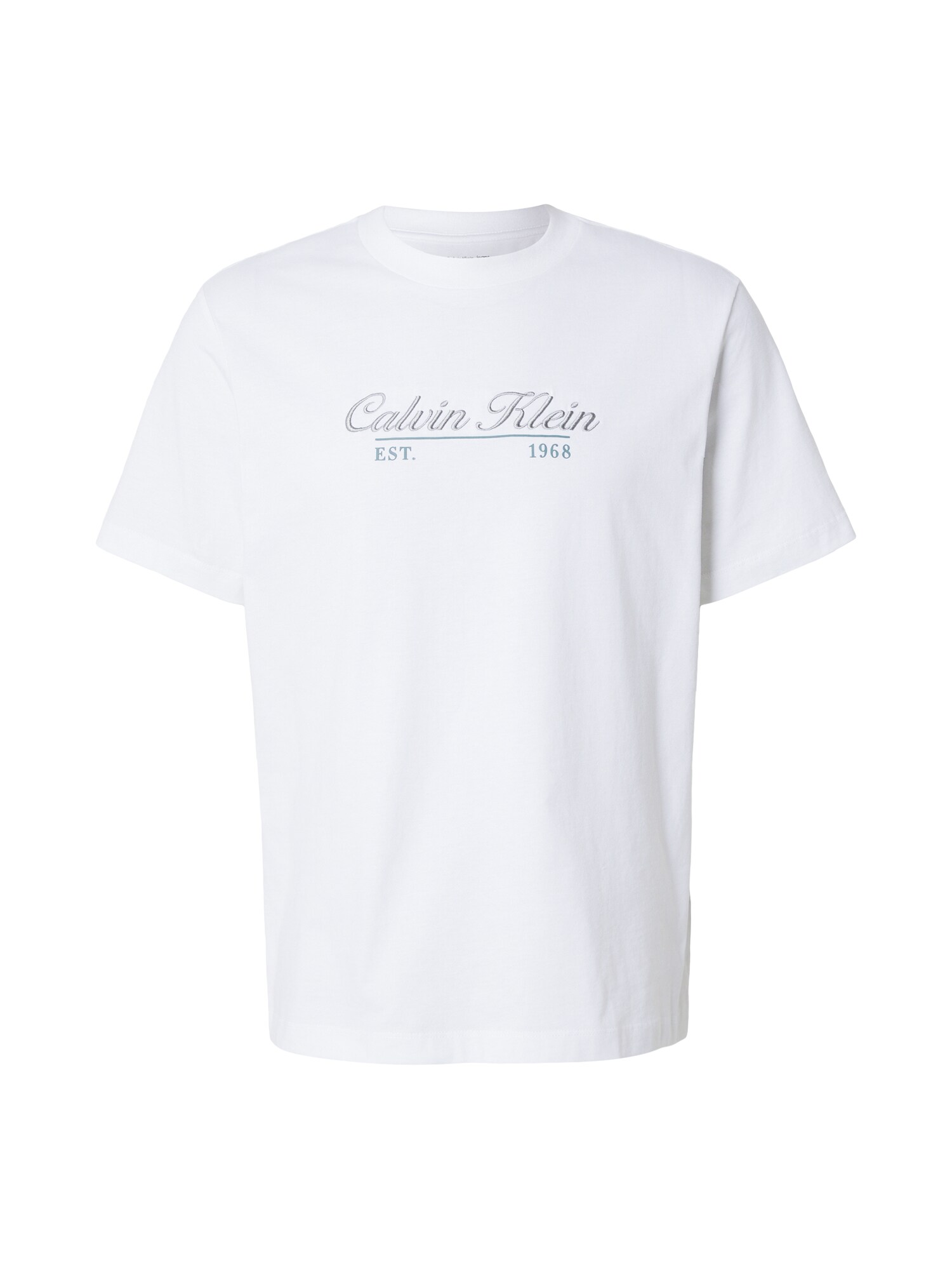 Calvin Klein Jeans Tričko  striebornosivá / biela