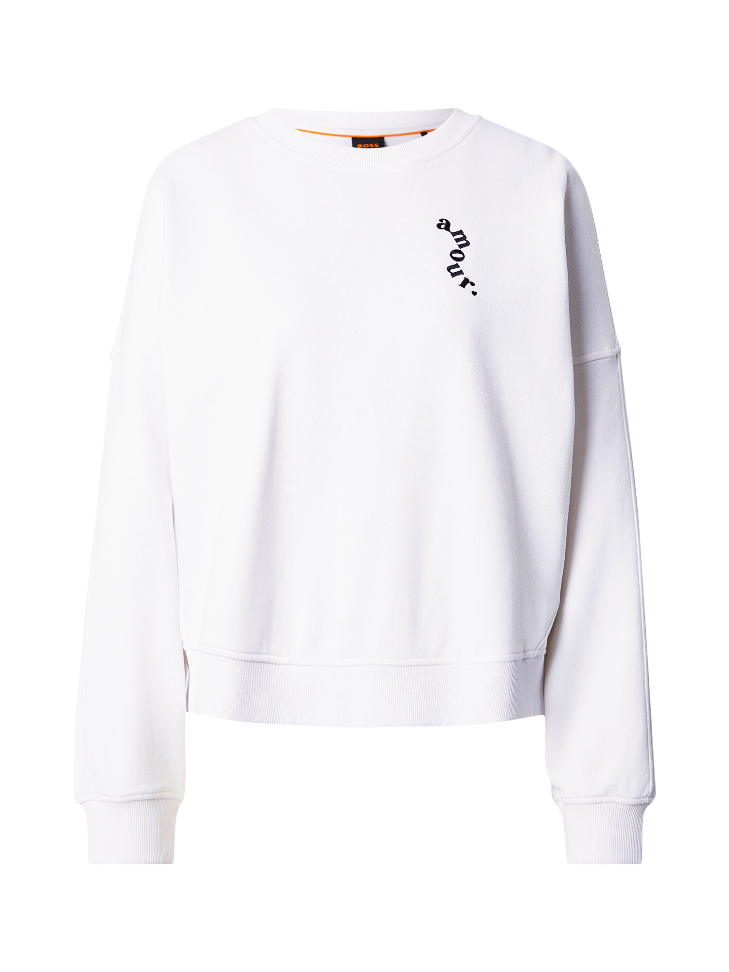 BOSS Bluză de molton Ever Valentine  alb