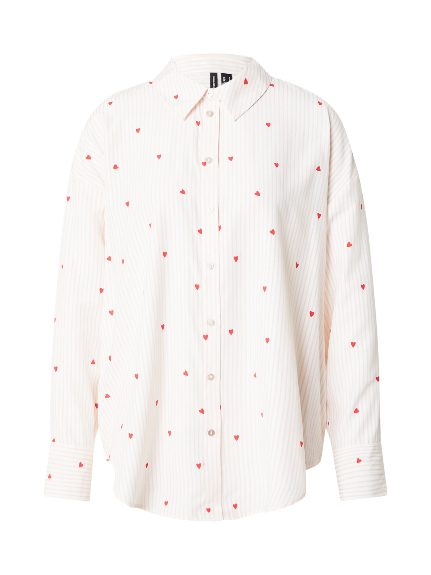 VERO MODA Blúz 'VMNORA'  bézs / piros / fehér akciós termékkép 1