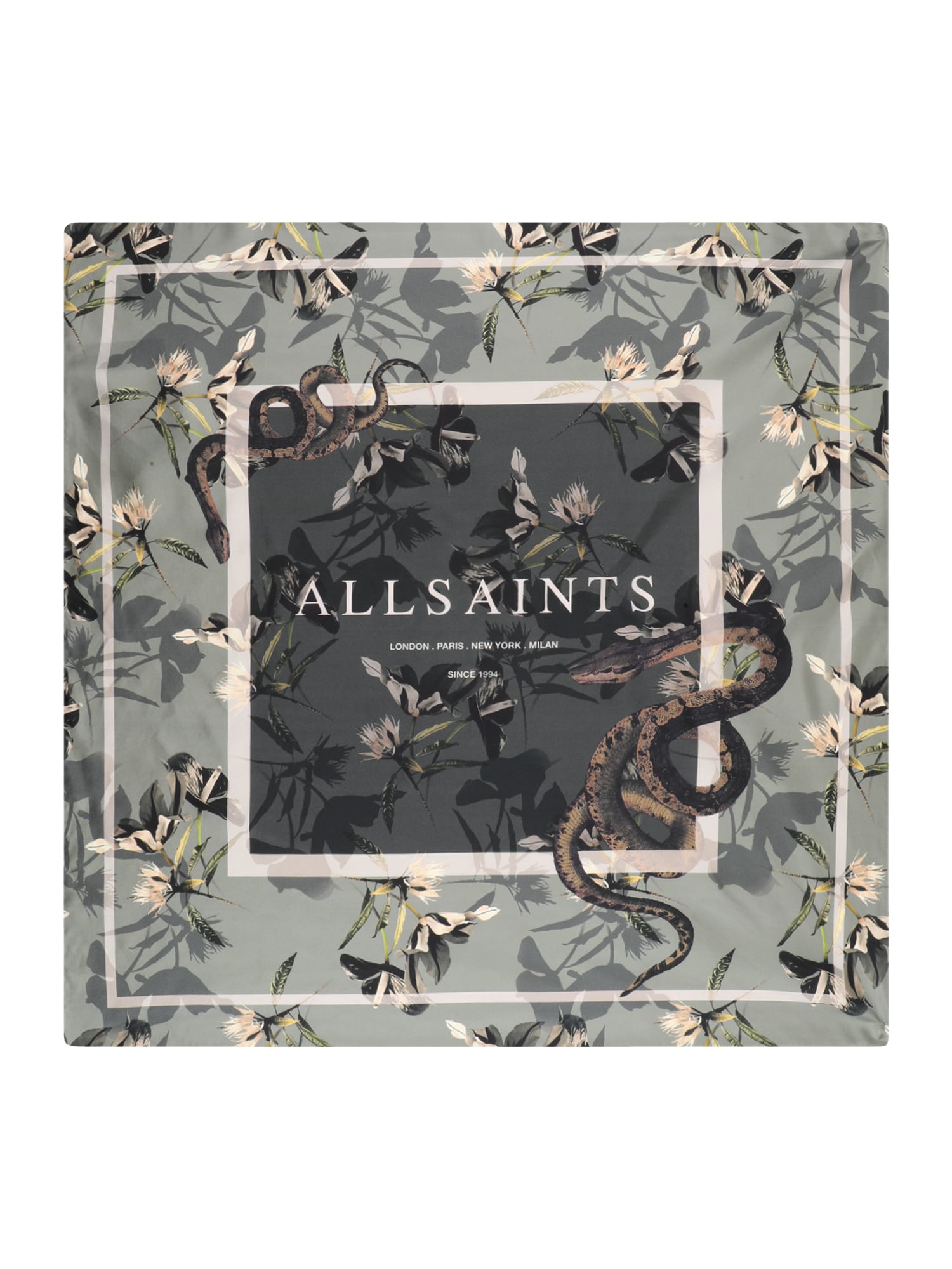 AllSaints Kendő  pasztellzöld / fekete / fehér akciós termékkép 1