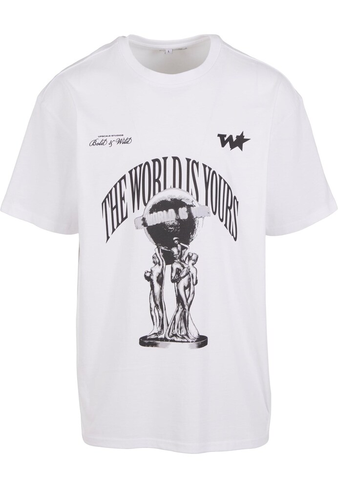 Mister Tee Shirt 'Your World' Herren Größe L schwarz / weiß