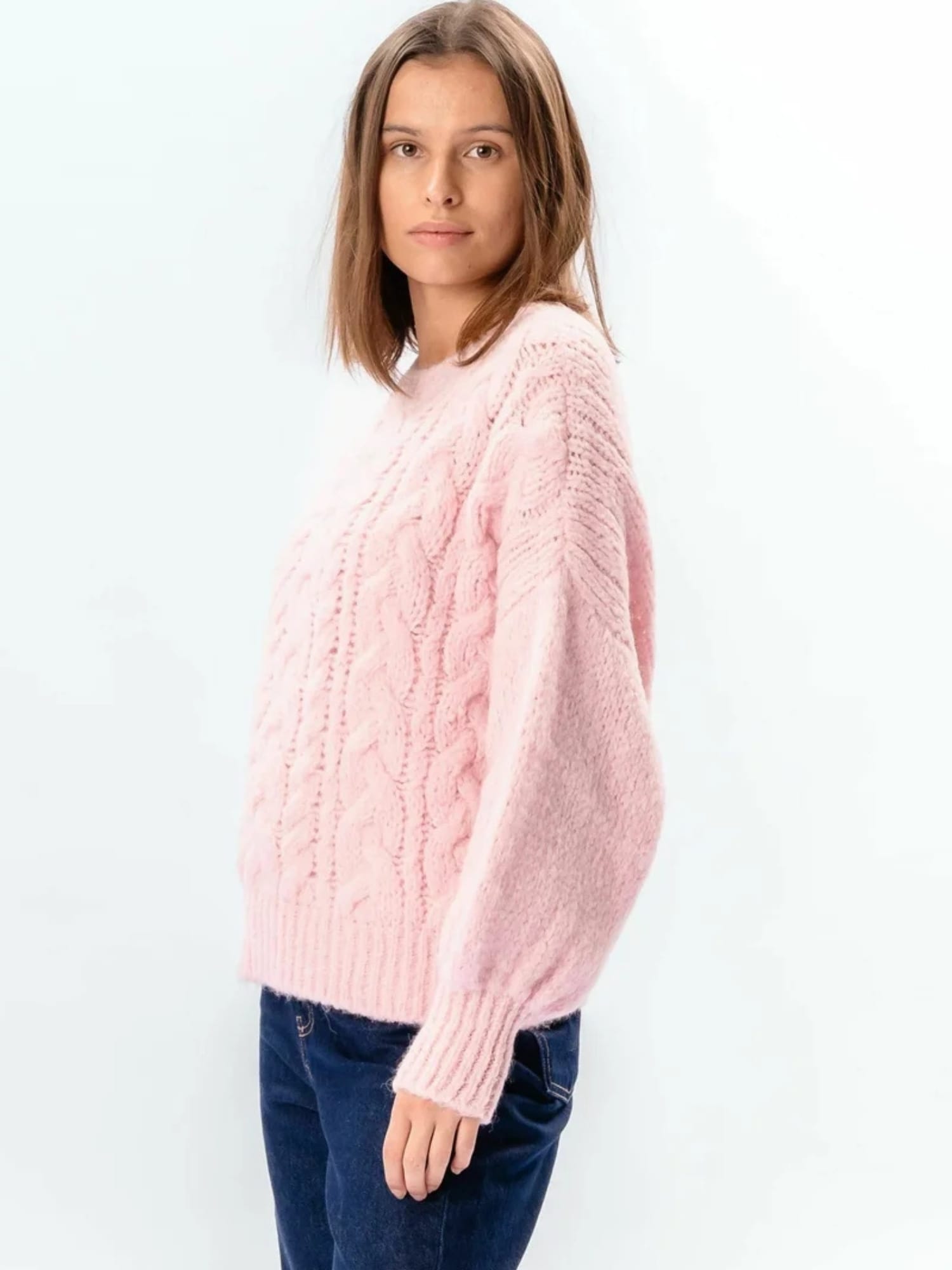 TEESHOPPEN Pulover ' Emma Cable '  roz
