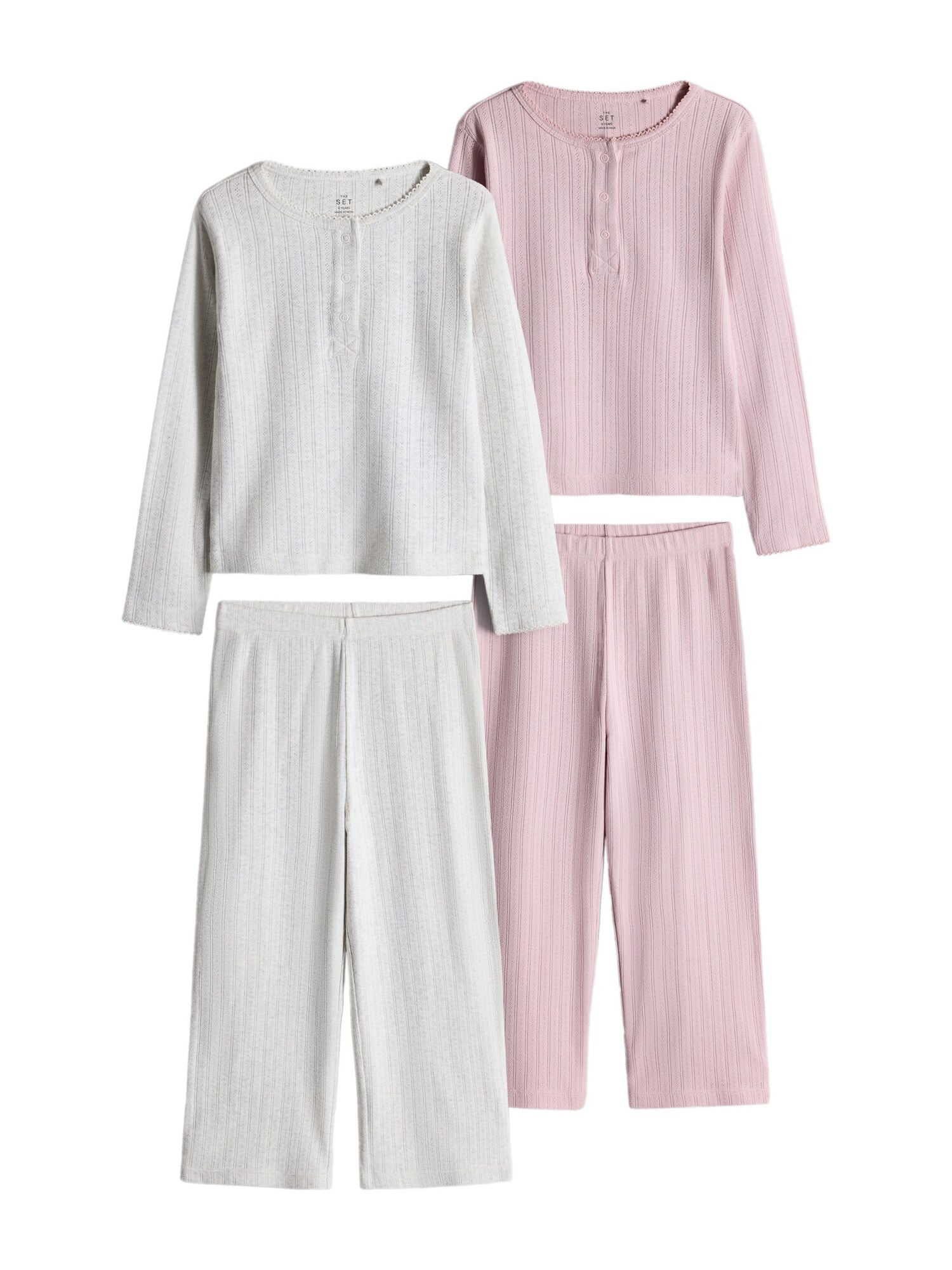 The Set Pijamale crem / roz pal