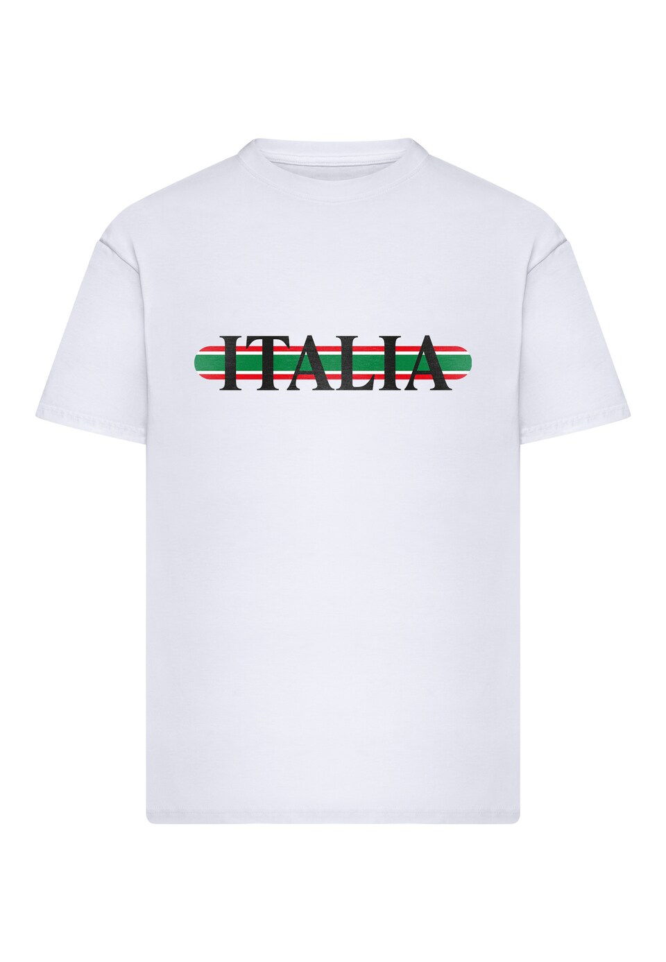 T-shirt 'Italia' grön / röd / svart