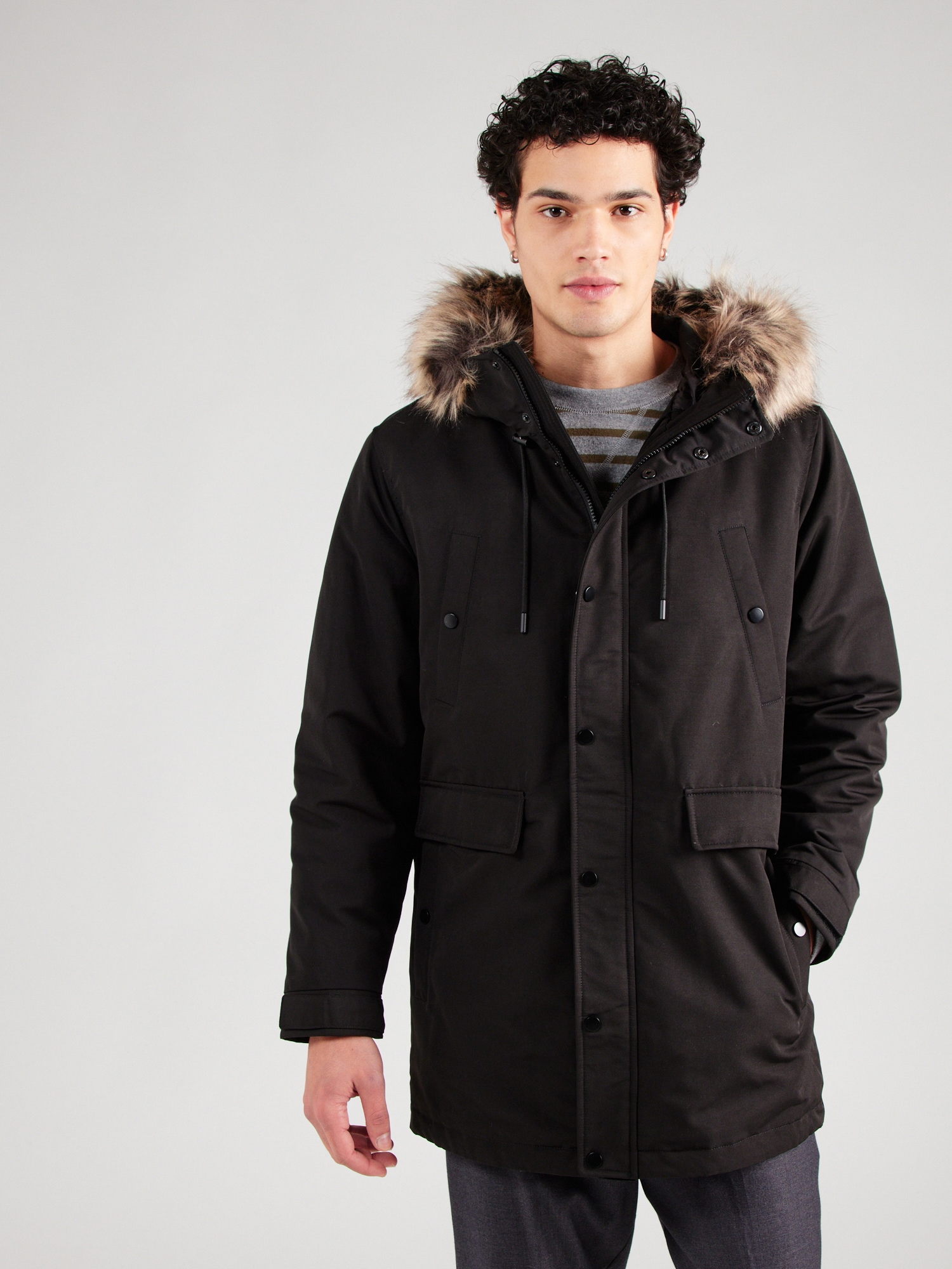 Only & Sons Átmeneti parka 'ONSDREW'  fekete termék 2. képe