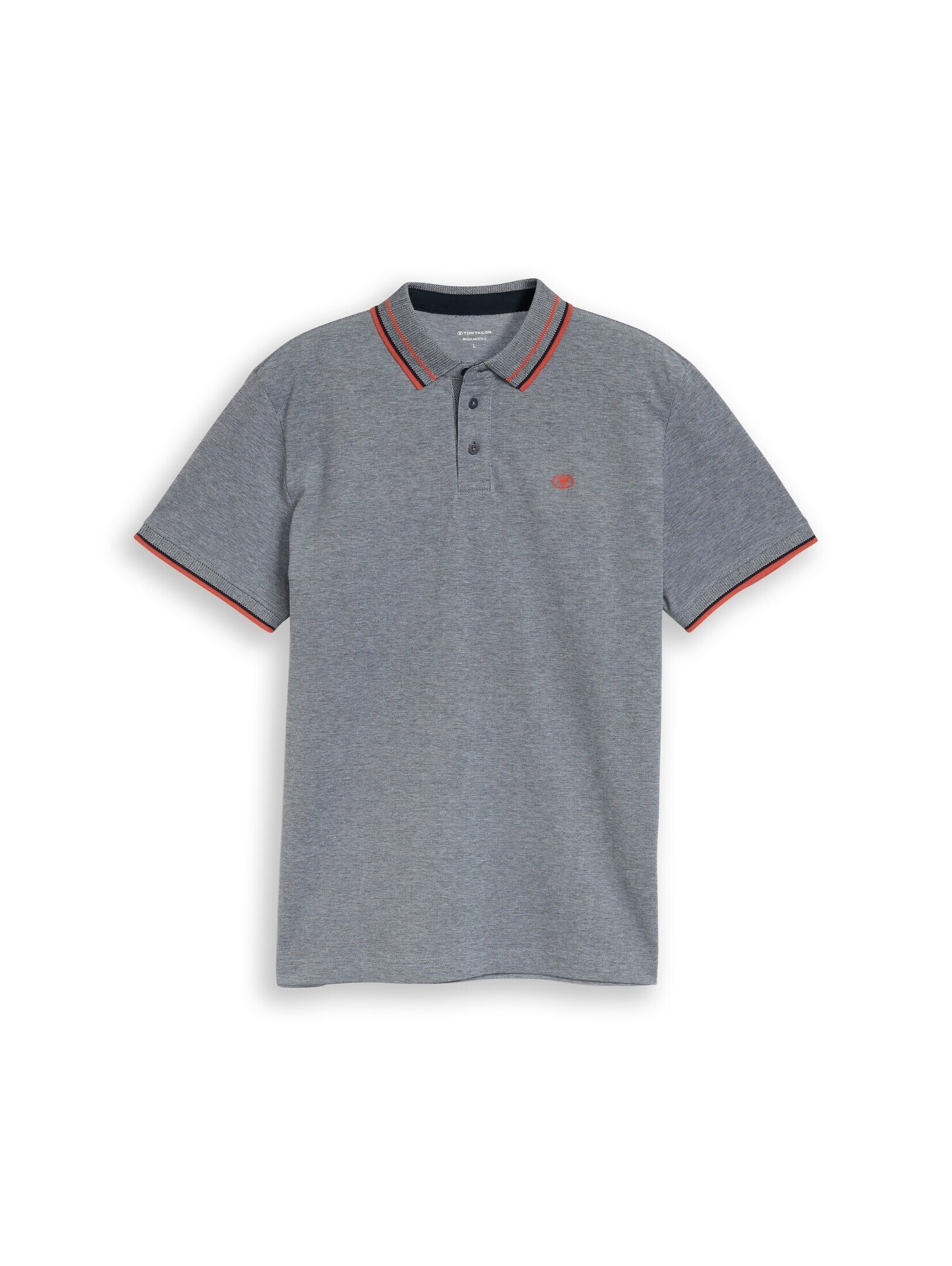 TOM TAILOR Tricou  bleumarin / portocaliu homar
