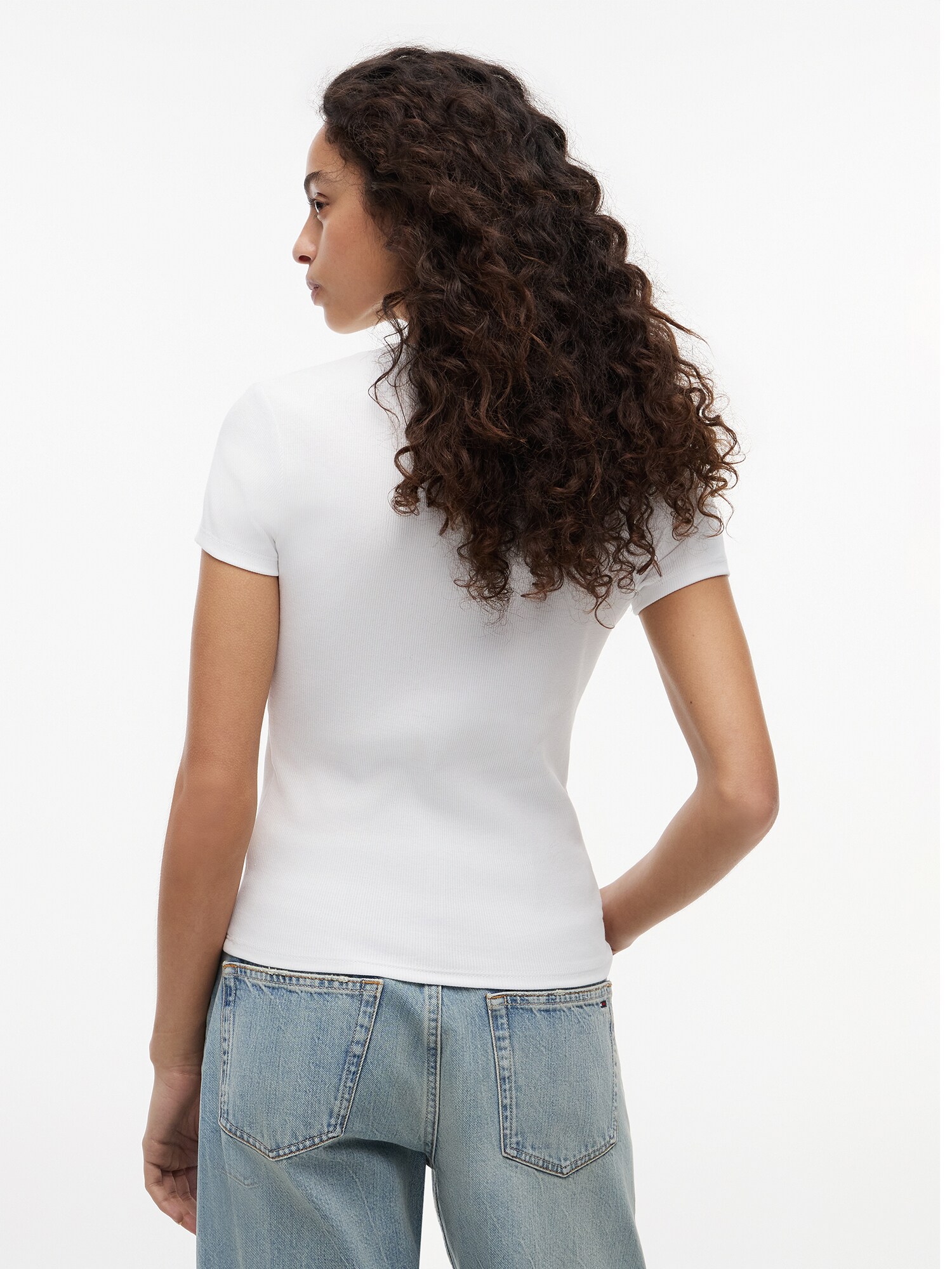 Tommy Jeans Tričko 'ESSENTIAL'  biela (obrázok 3)