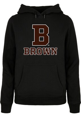 Merchcode Sweatshirt ‘Brown University’ Donkerbruin / Zwart / Wit