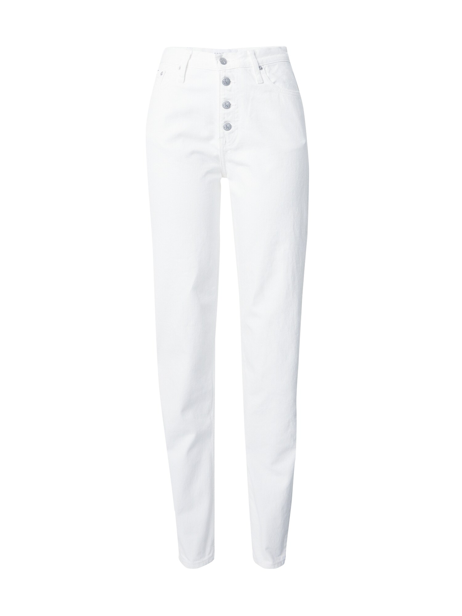 Calvin Klein Jeans Džínsy 'MOM Jeans'  biely denim