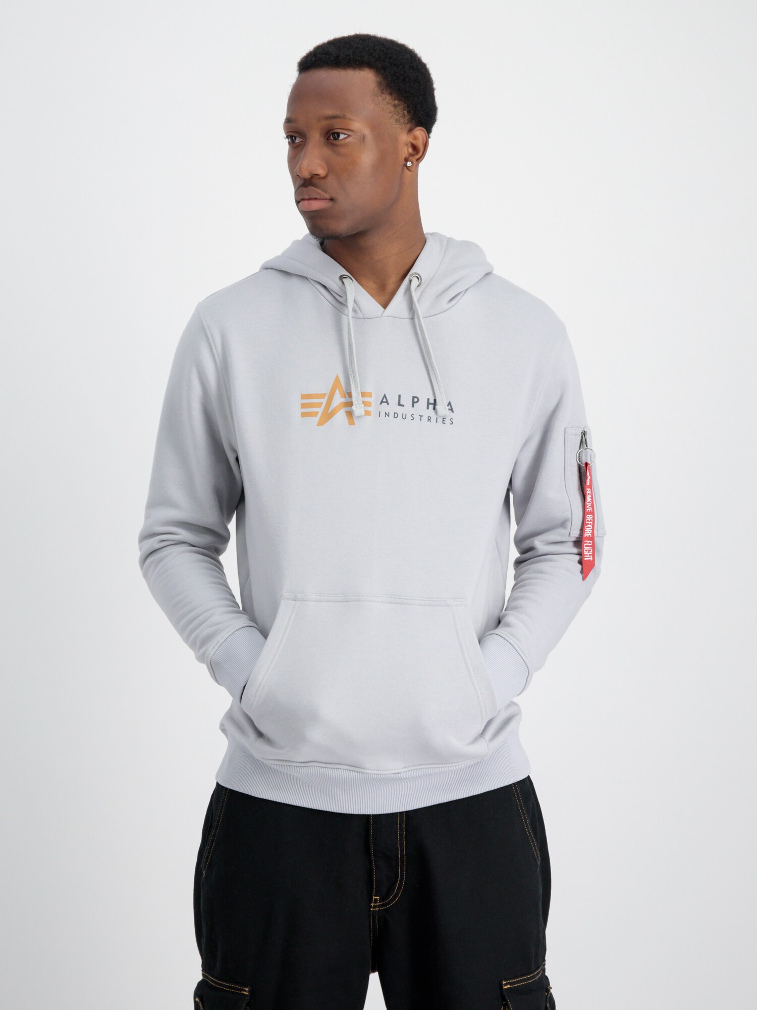 ALPHA INDUSTRIES Mikina svetlohnedá / svetlosivá / tmavočervená / čierna (obrázok 4)