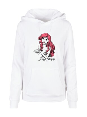 F4NT4STIC Sweatshirt ‘Disney Arielle Die Meerjungfrau Shell Sketch’ Gemengde kleuren / Wit