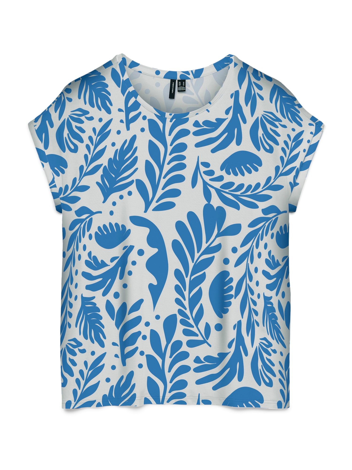 VERO MODA Tricou VMAva azur / alb