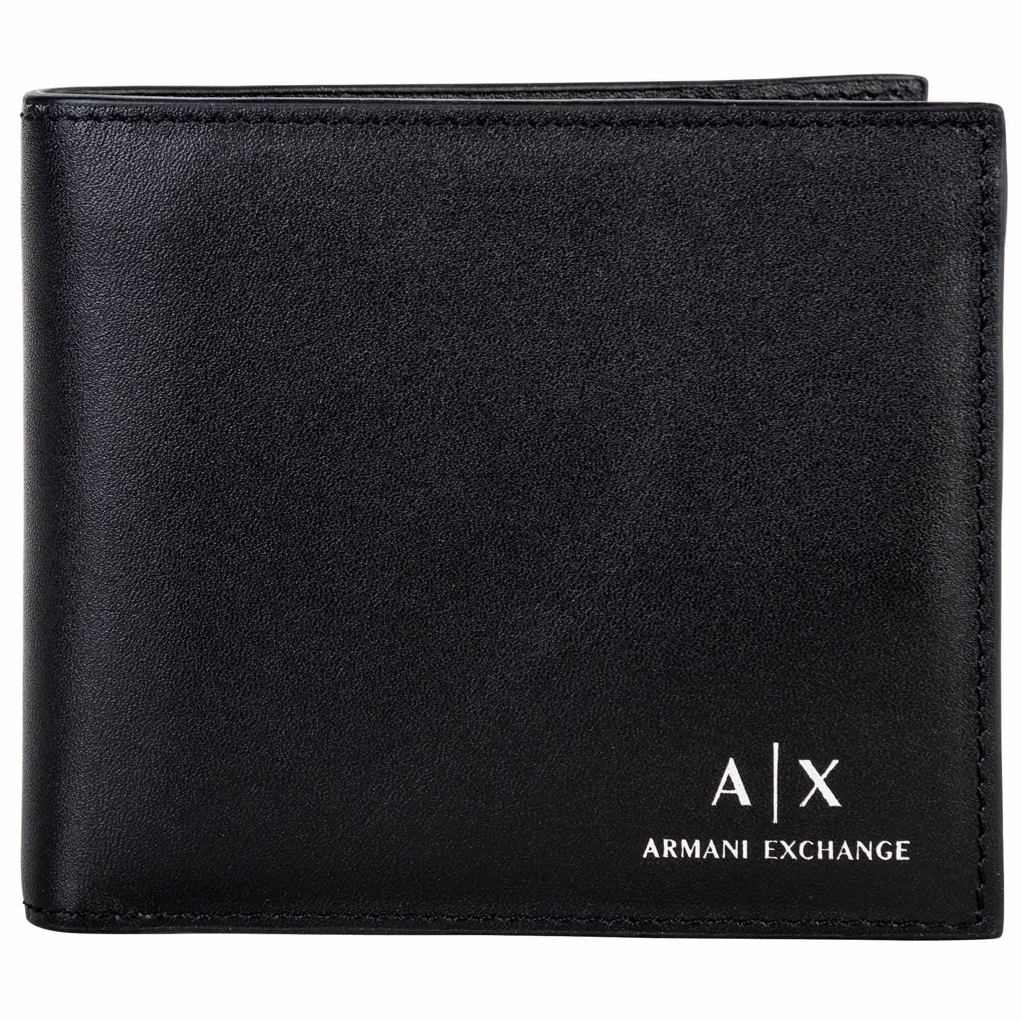 ARMANI EXCHANGE Portofel Bifold  negru / alb