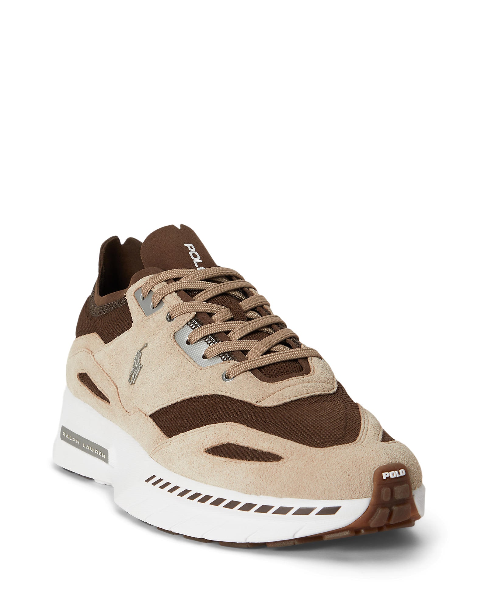 Polo Ralph Lauren Sneaker low BOERUM bej / ciocolatiu / argintiu