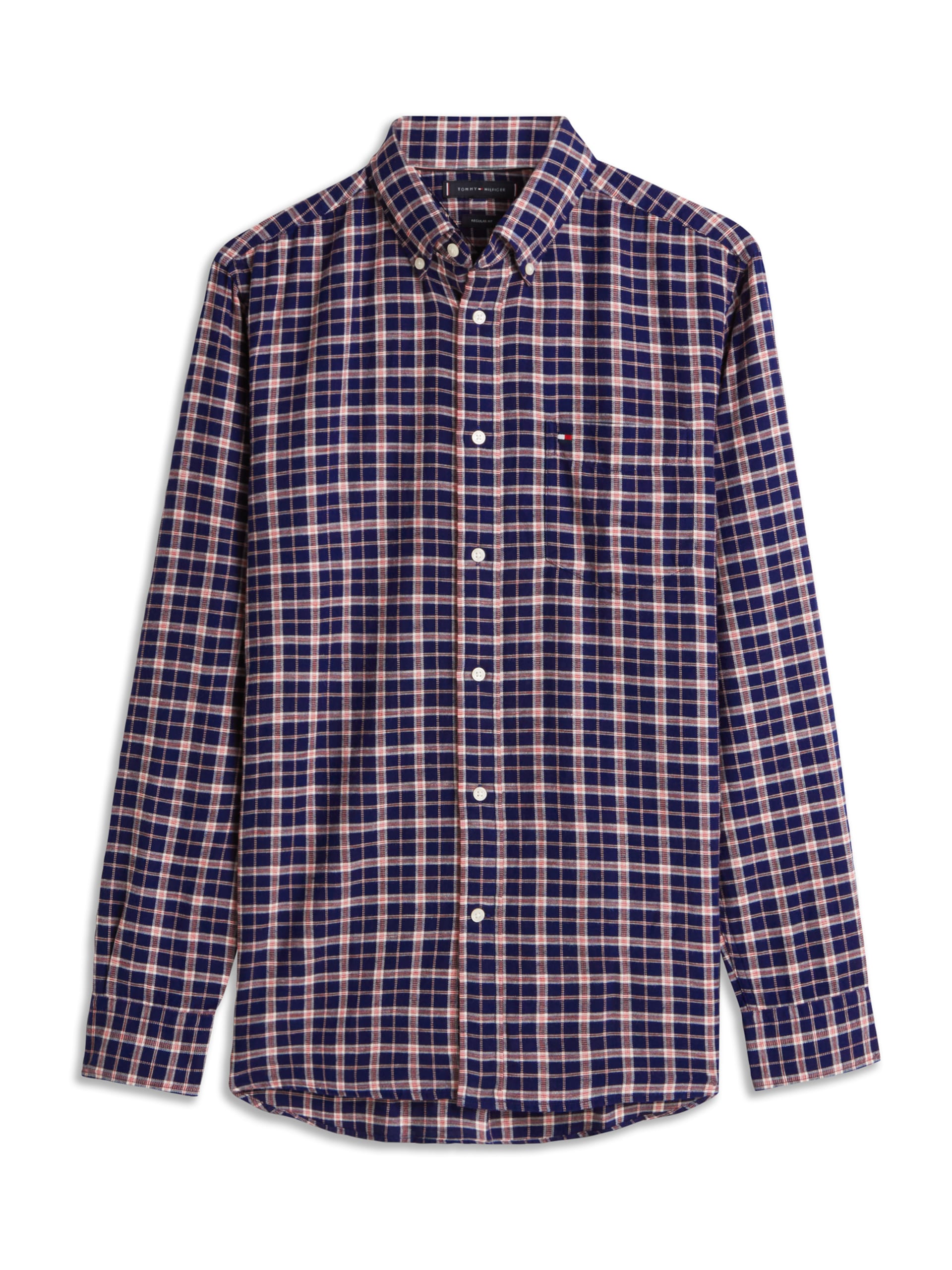 TOMMY HILFIGER Skjorta marinblå / pastellröd herr
