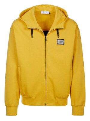 DOLCE & GABBANA Sudadera con cremallera  amarillo
