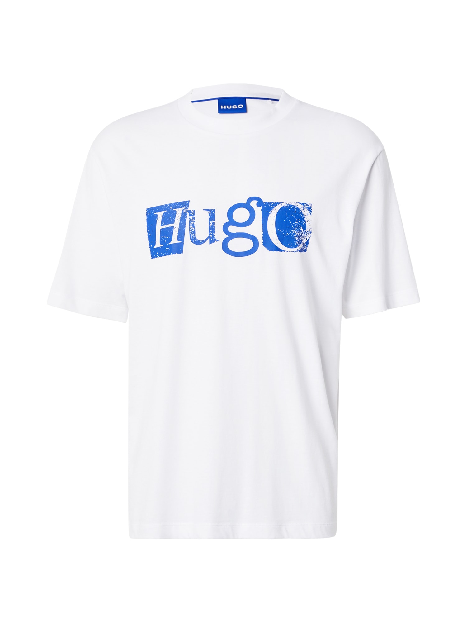 HUGO Póló 'Nugix' kobaltkék / fehér akciós termékkép 1