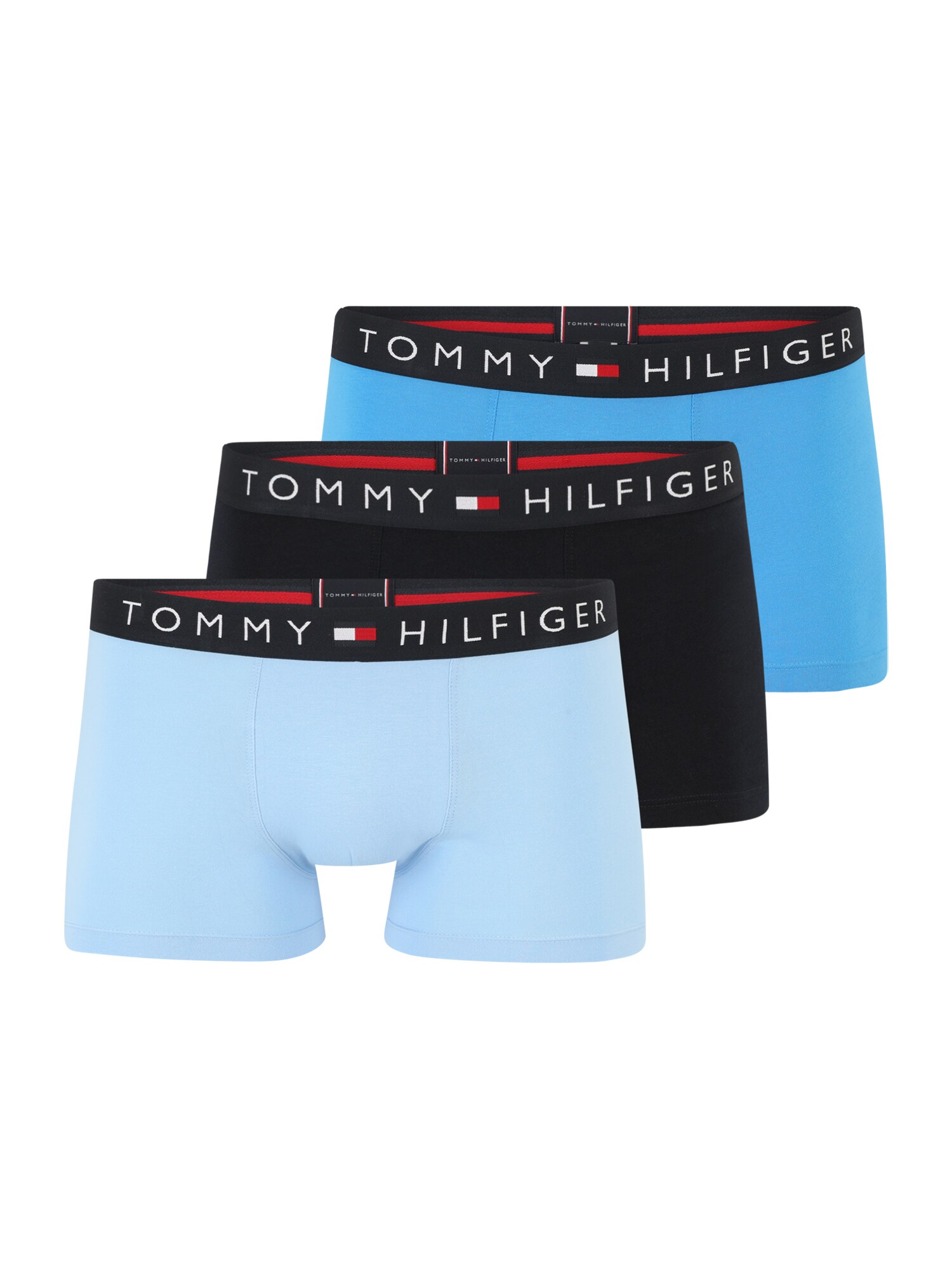 Tommy Hilfiger Underwear Boxerky 'Essential'  nebesky modrá / svetlomodrá / čierna