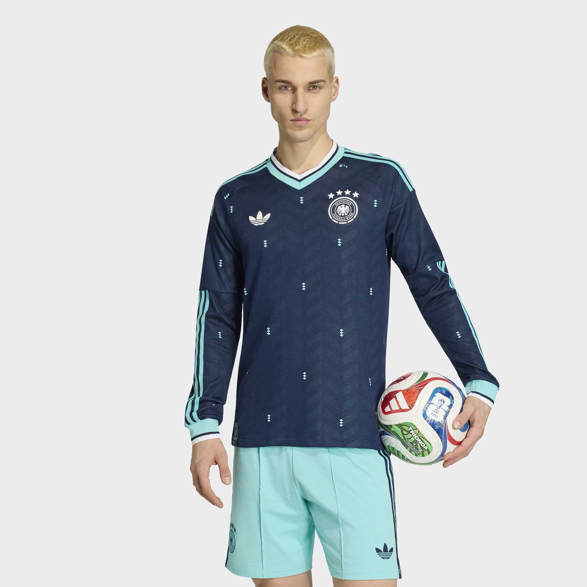 ADIDAS PERFORMANCE Maglia trikot 'Deutschland 26 Authentic'  navy / turchese / bianco