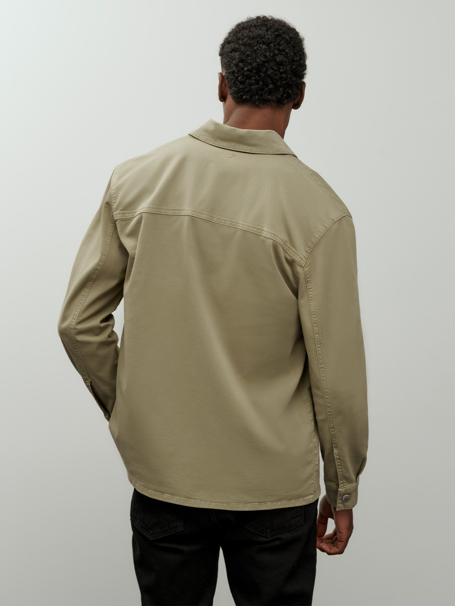 DAN FOX APPAREL Košeľa 'Essential' olivová (obrázok 3)