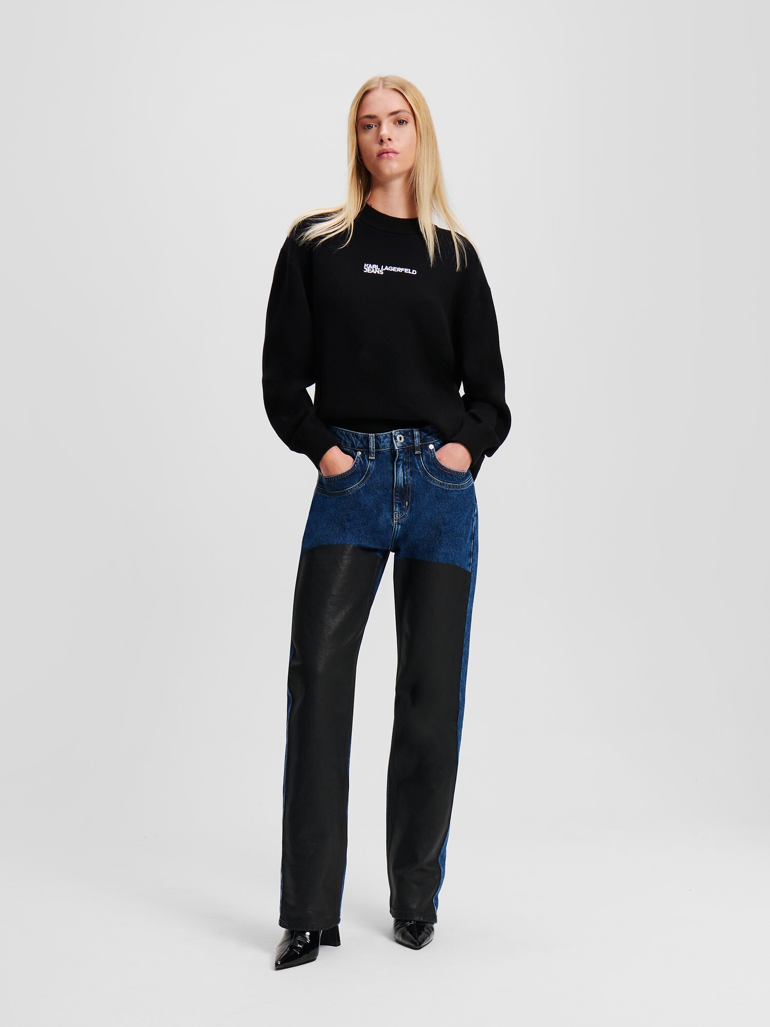 KARL LAGERFELD JEANS Farmer  kék / fekete termék 2. képe