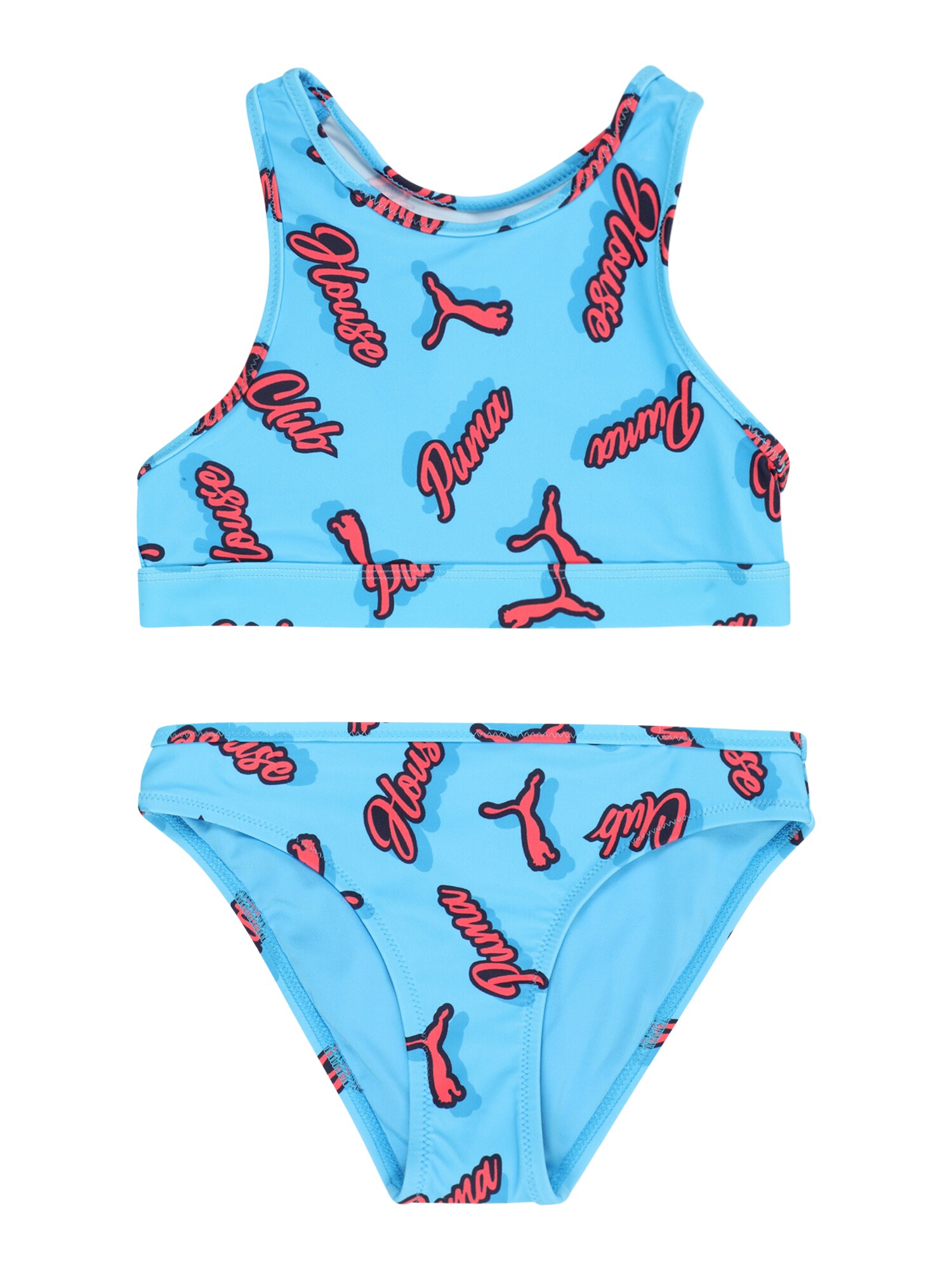 PUMA Bikiny azúrová / neónovo modrá / lososová / čierna