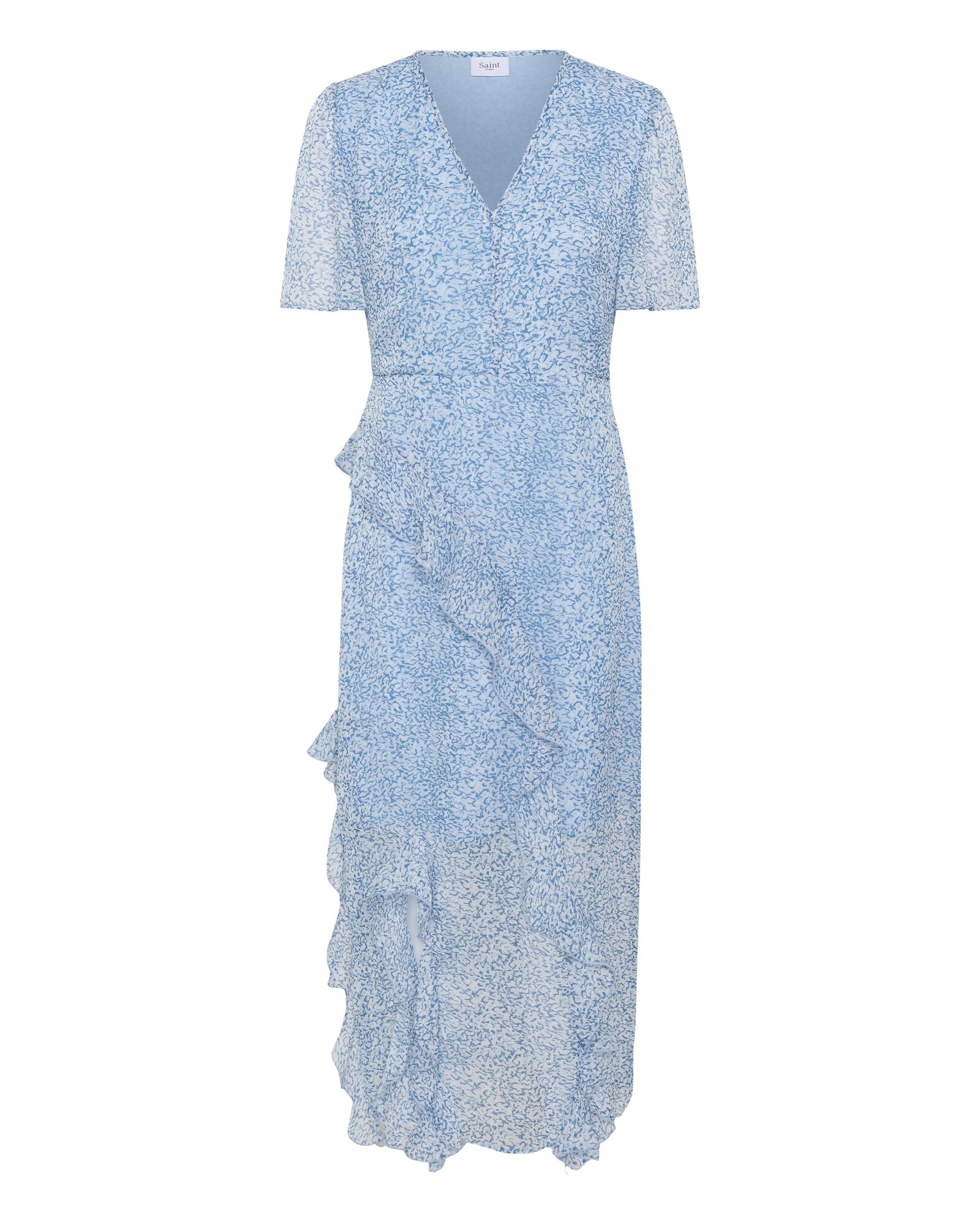 SAINT TROPEZ Vestido 'RachilSZ'  azul claro / blanco