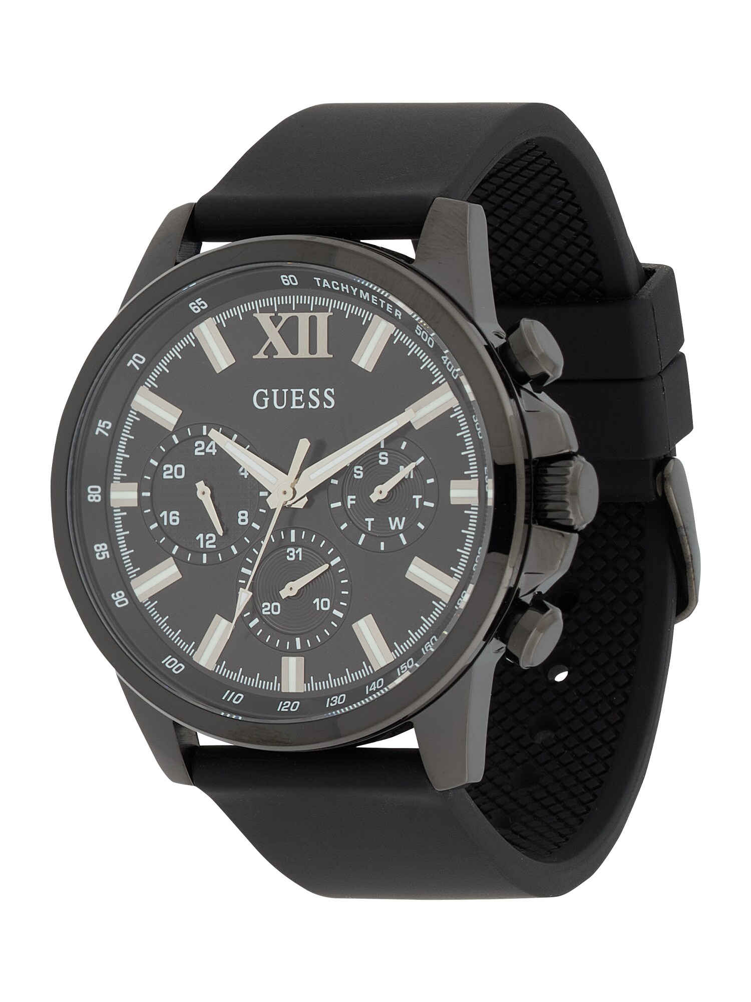 GUESS Ceas analogic Walker  gri / negru / alb