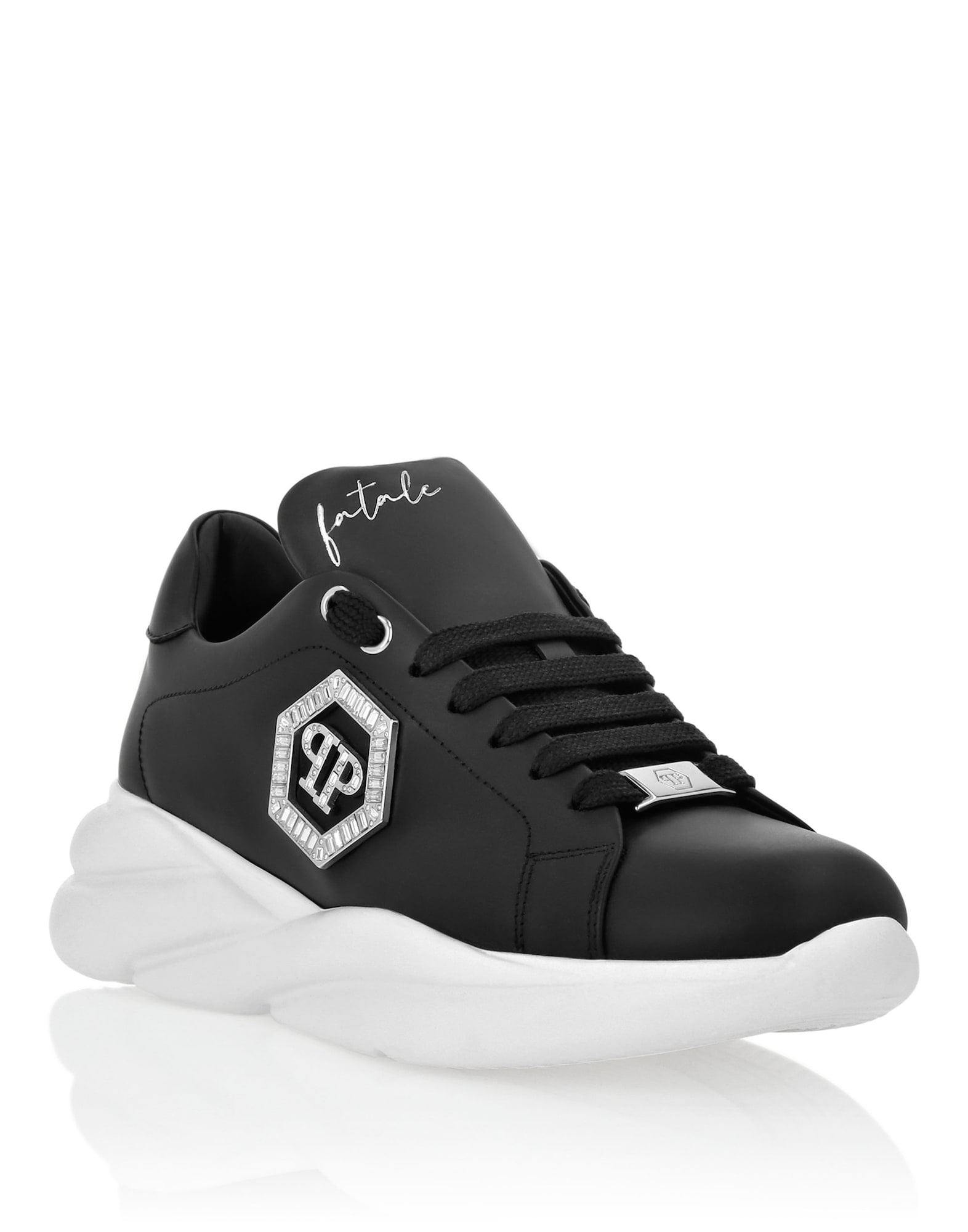 Philipp Plein Zapatillas deportivas bajas 'Crystal' negro / blanco