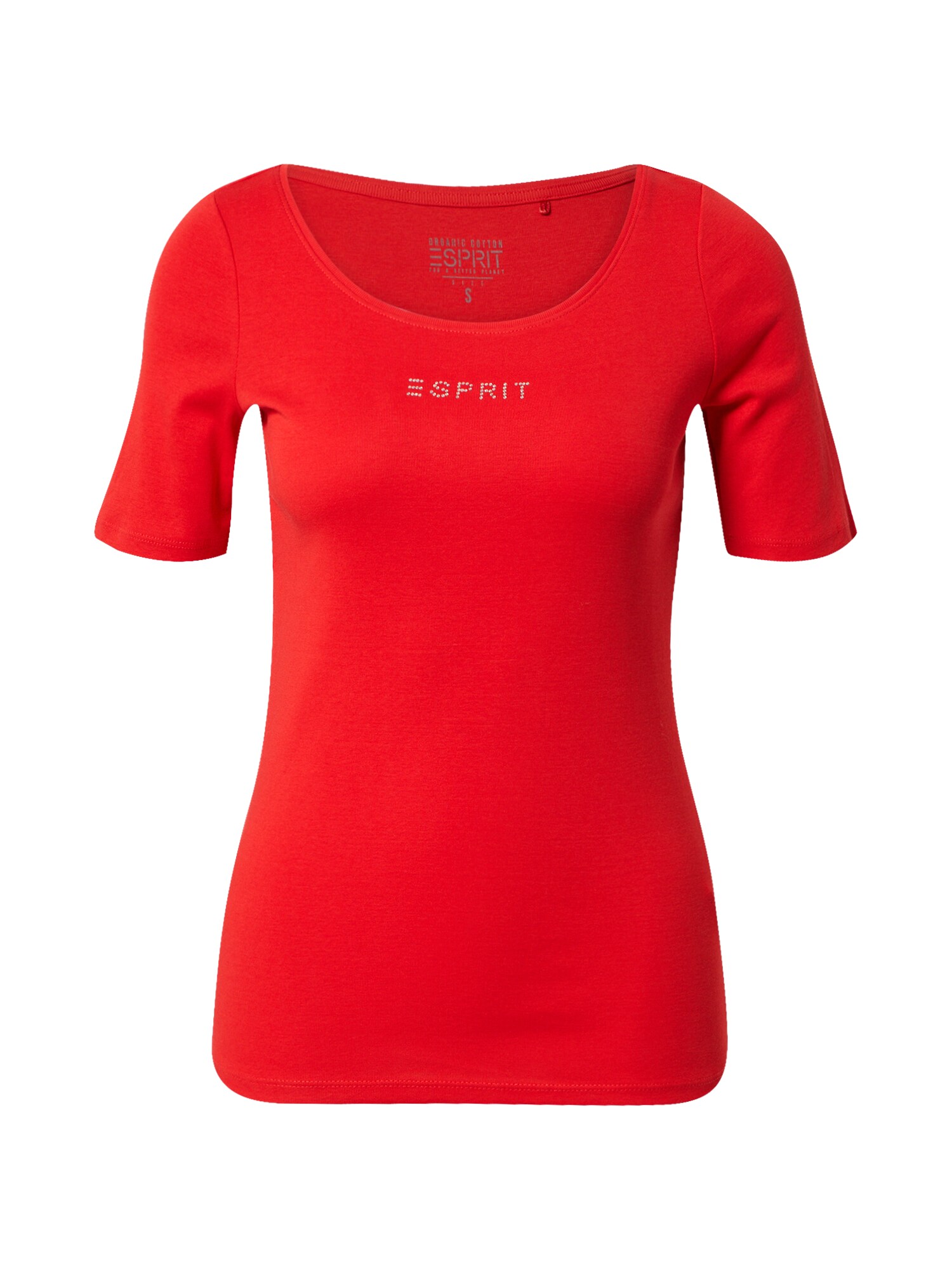 ESPRIT Marškinėliai 'NOOS CORE'  raudona / sidabrinė