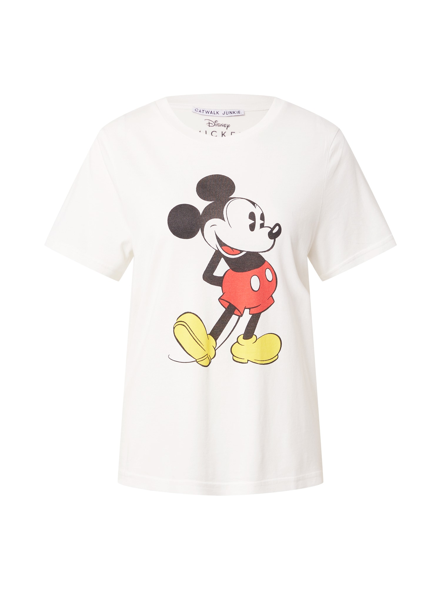 CATWALK JUNKIE Marškinėliai 'Mickey' balta / juoda / raudona / geltona