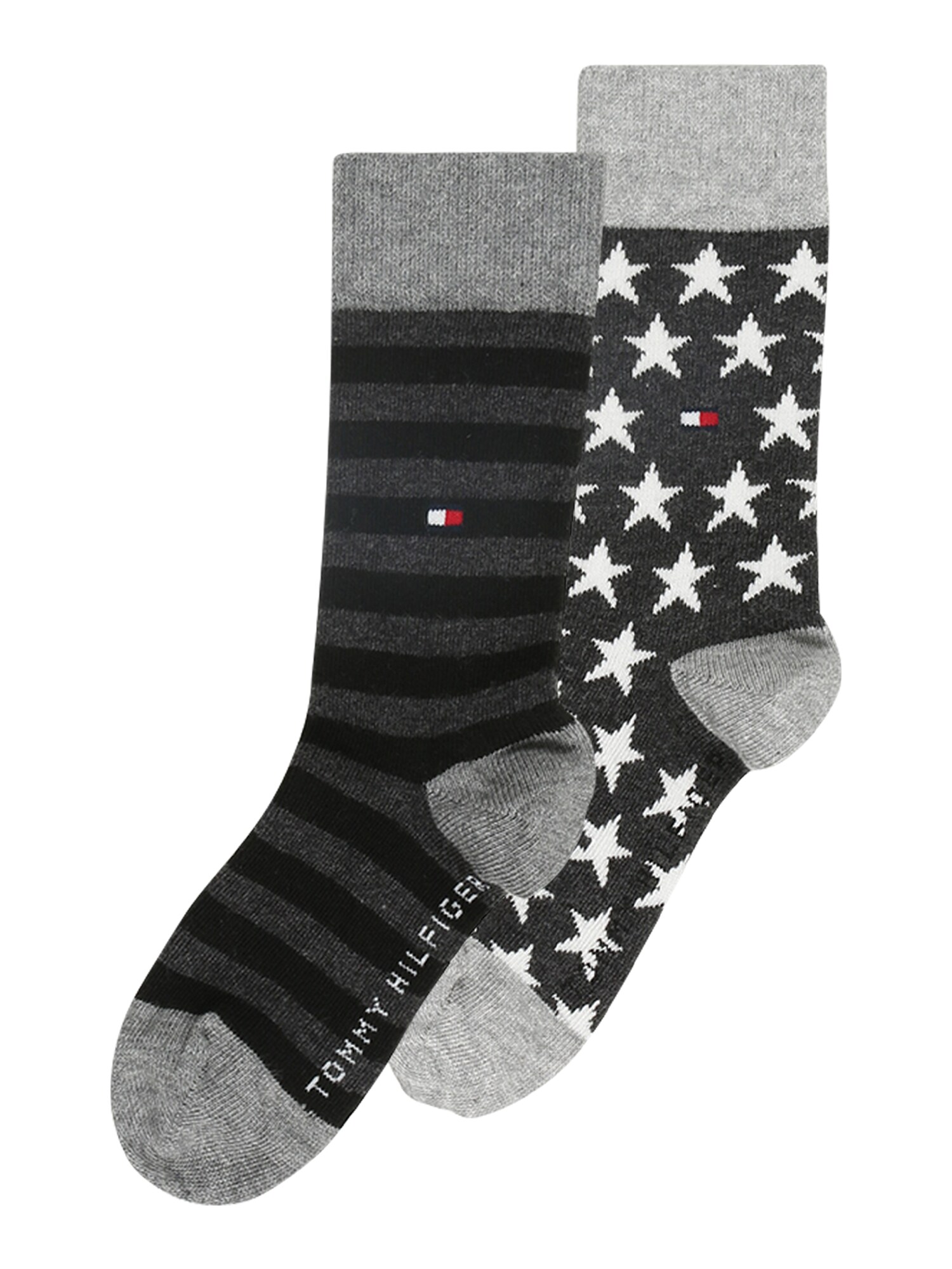 TOMMY HILFIGER Zokni  antracit / szürke melír / fekete / fehér akciós termékkép 1