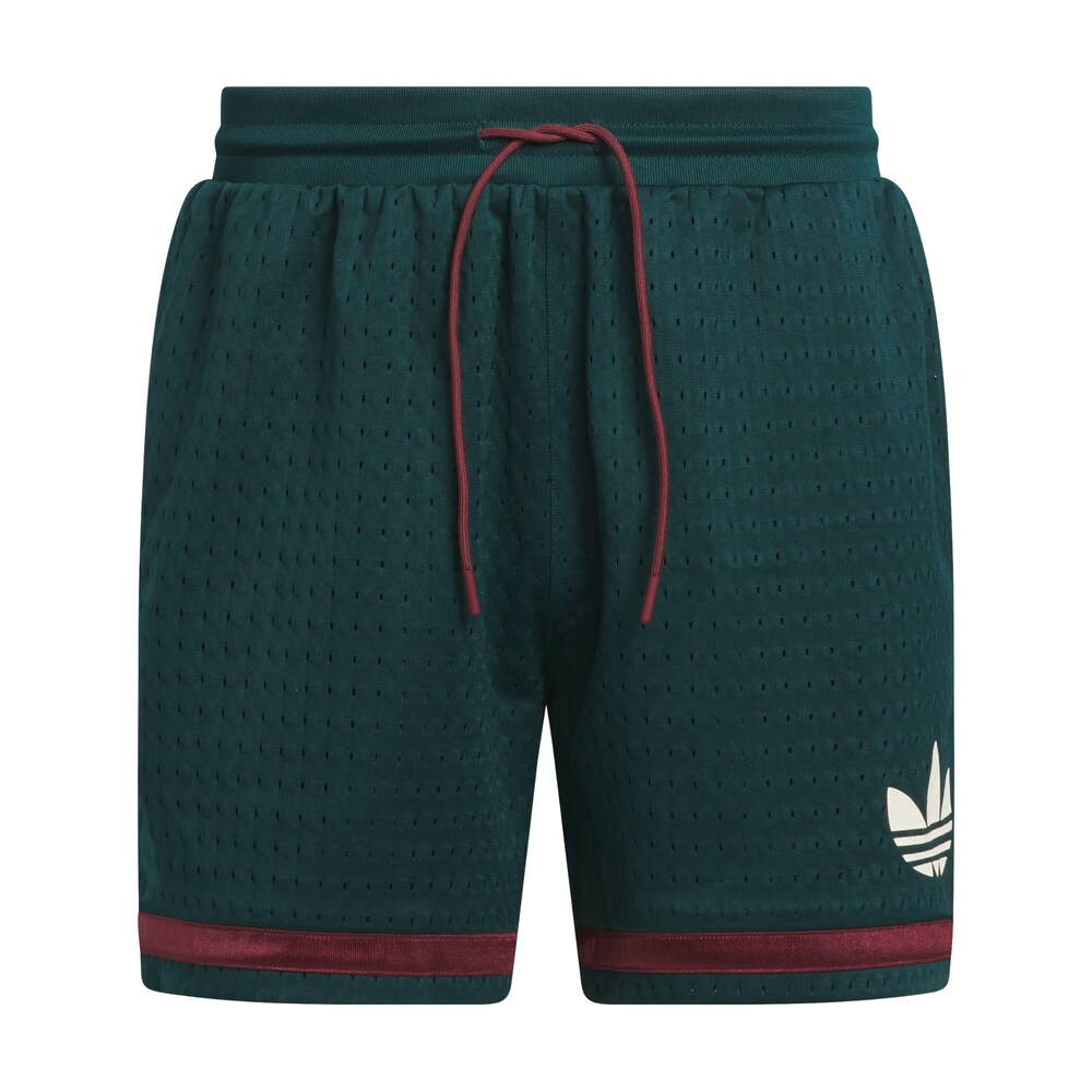 ADIDAS ORIGINALS Shorts 'Originals Basketball' Herren Größe 38 dunkelgrün / dunkelrot / weiß