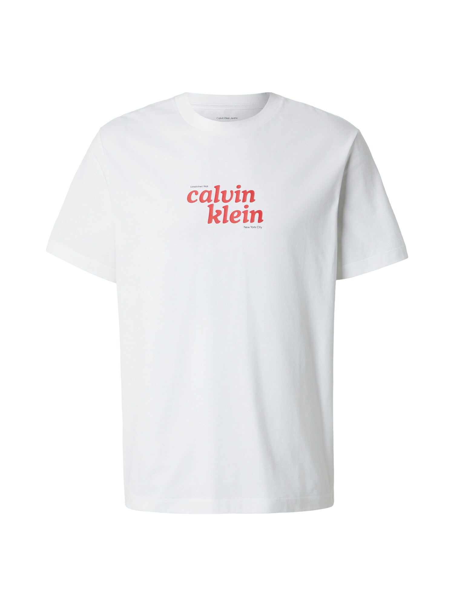 Calvin Klein Jeans Majica 'Relaxed Logo'  rdeča / črna / bela
