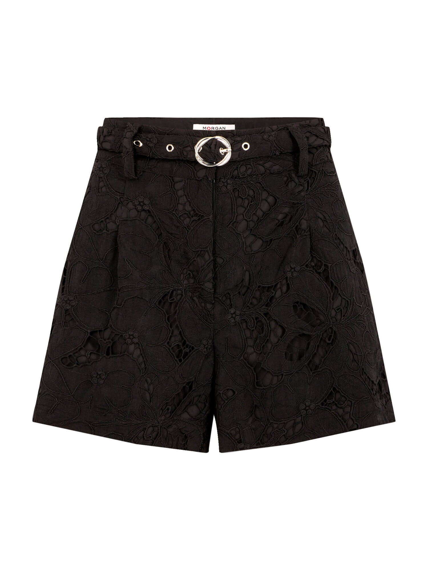 Morgan Pantaloni cutați  negru