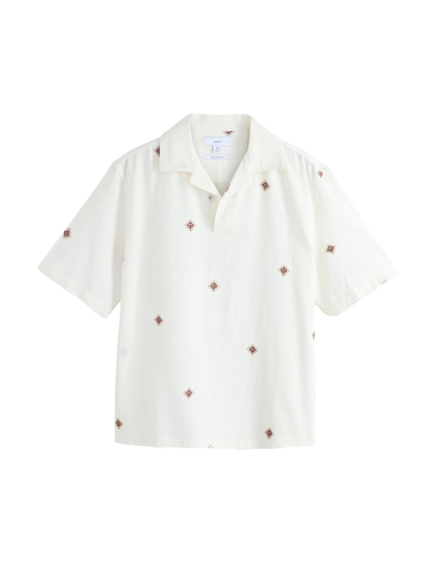 Next Cămașă  crem / fildeş / ciocolatiu