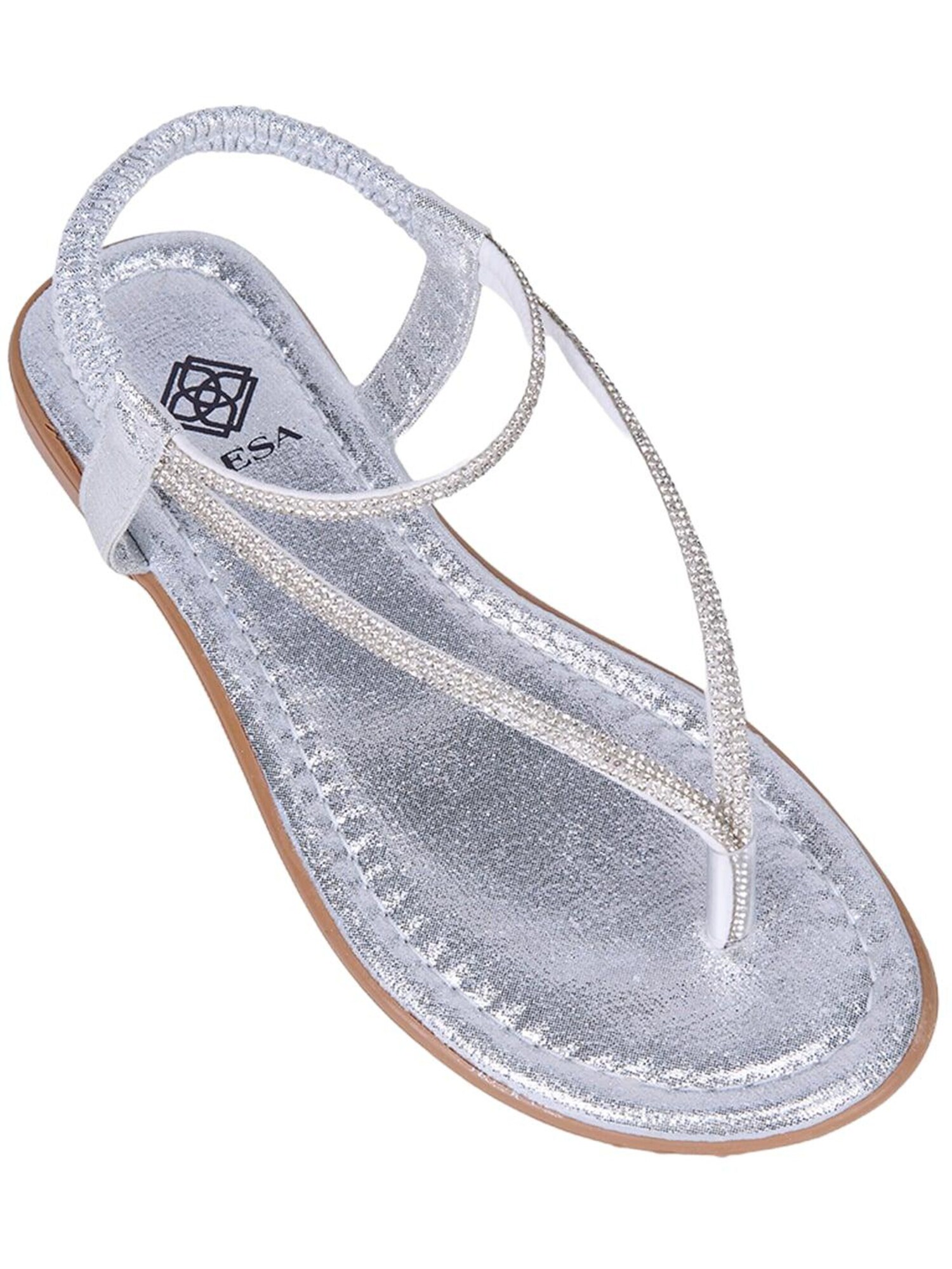 Desa Teenslipper 'Zehenstegsandalen' Zilver