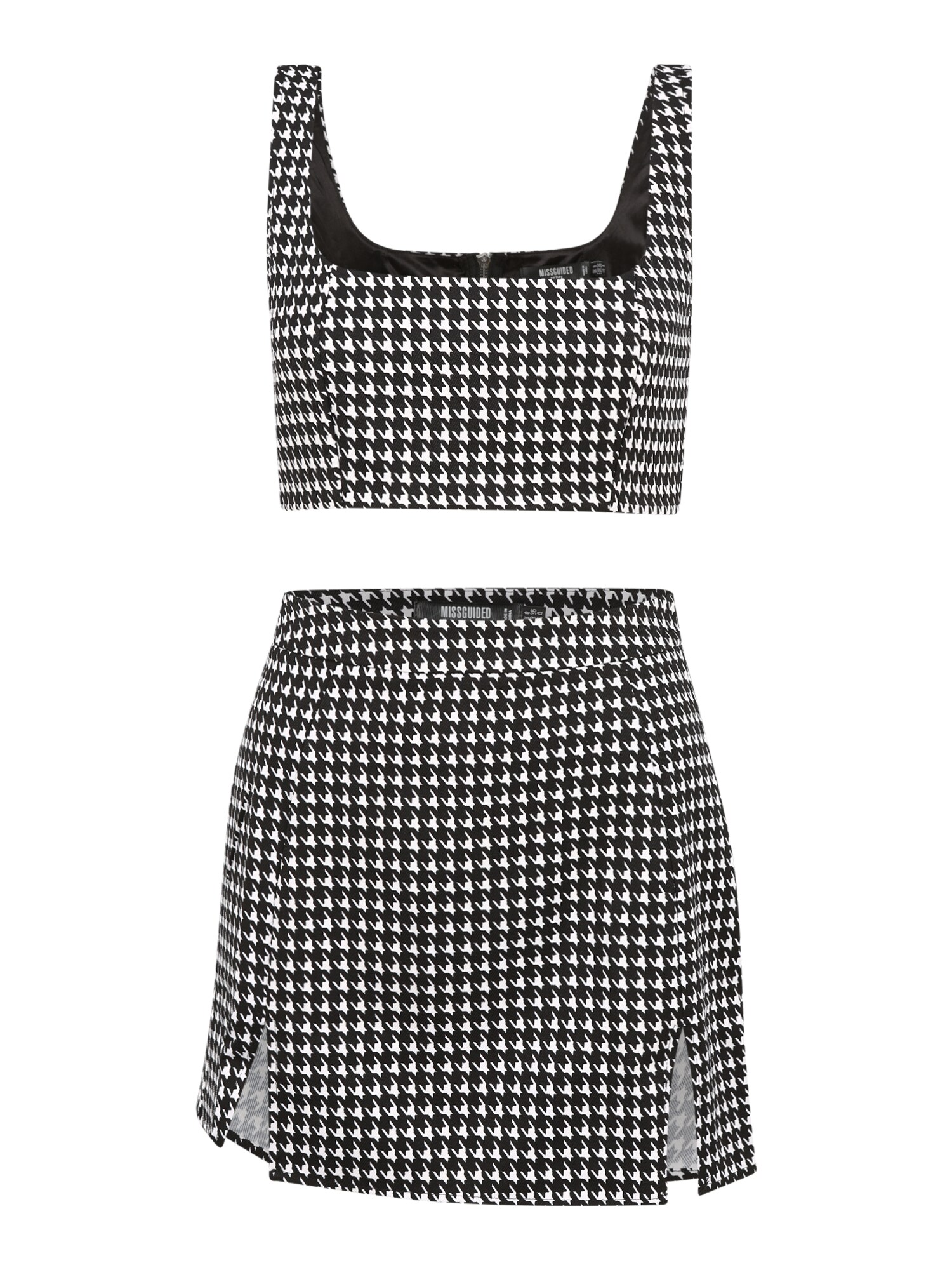 Missguided (Petite) Sijonas  juoda / balta